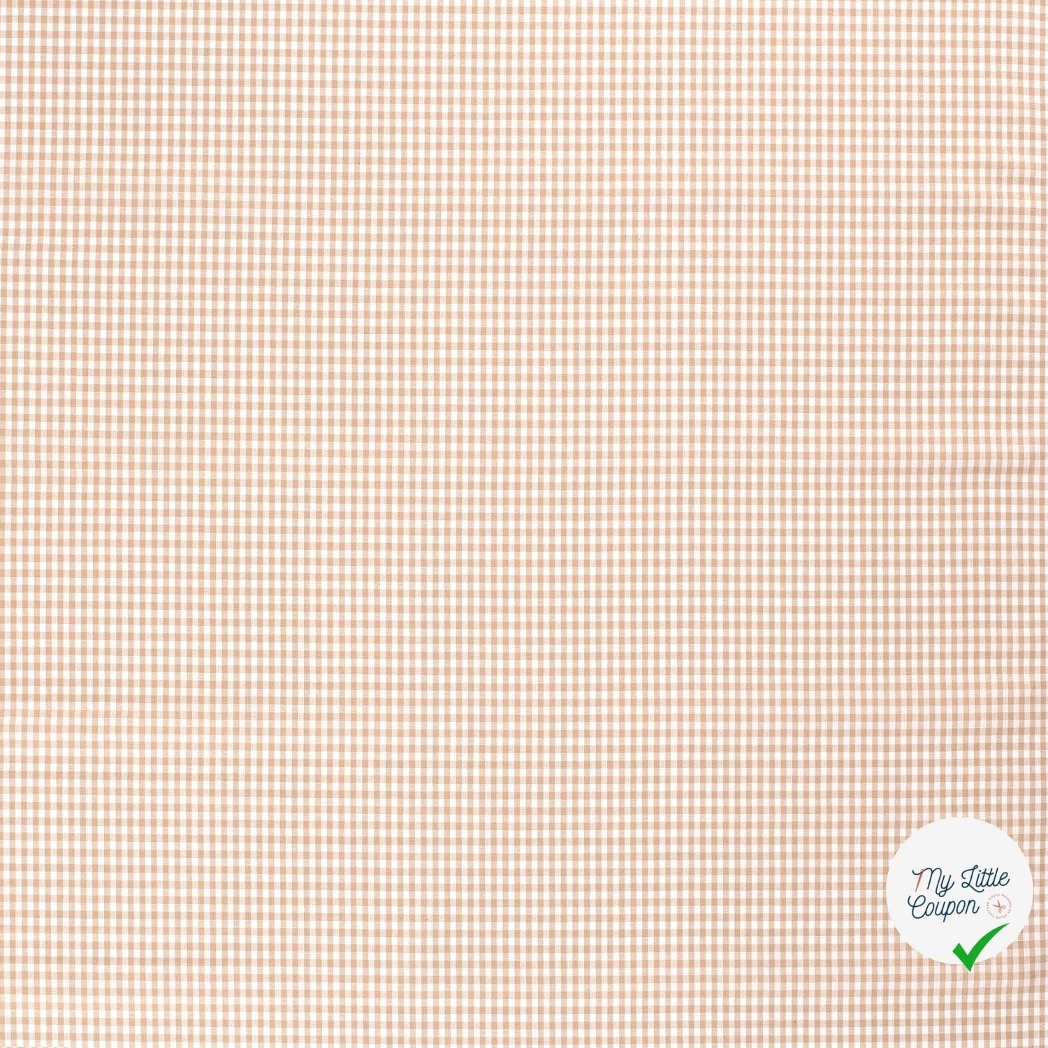 VICHY PETITS CARREAUX COTON CAMEL - My Little Coupon