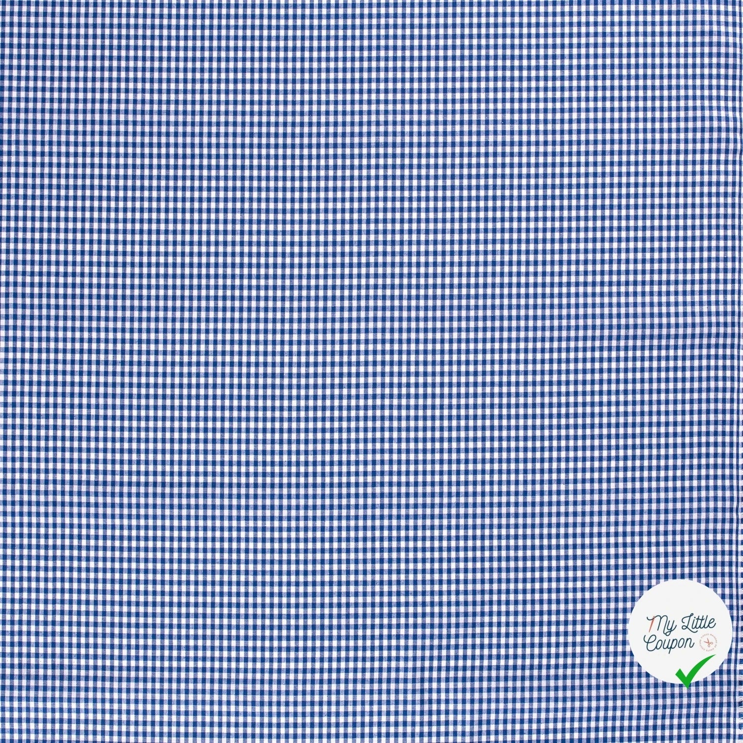 VICHY PETITS CARREAUX COTON COBALT - My Little Coupon
