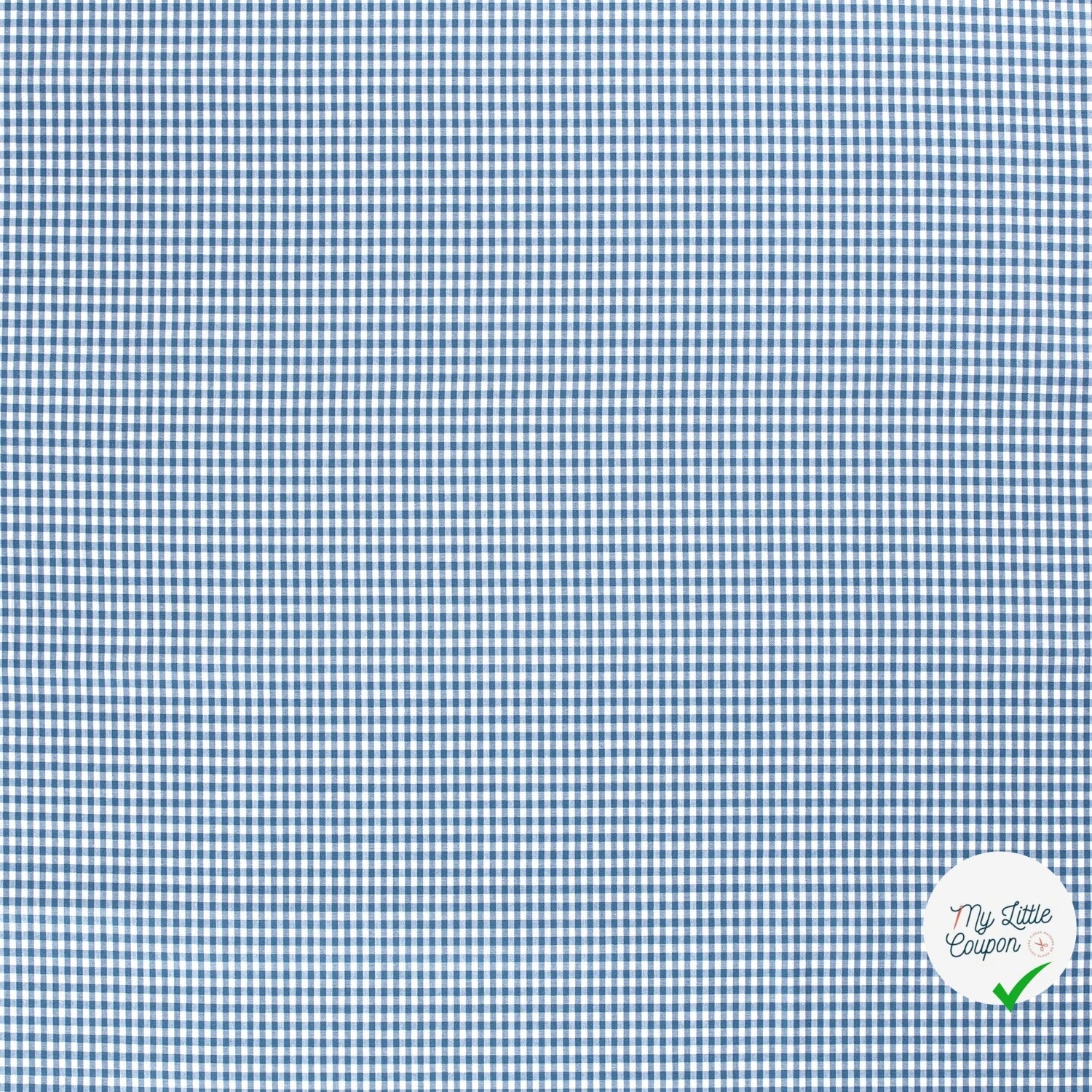VICHY PETITS CARREAUX COTON INDIGO - My Little Coupon