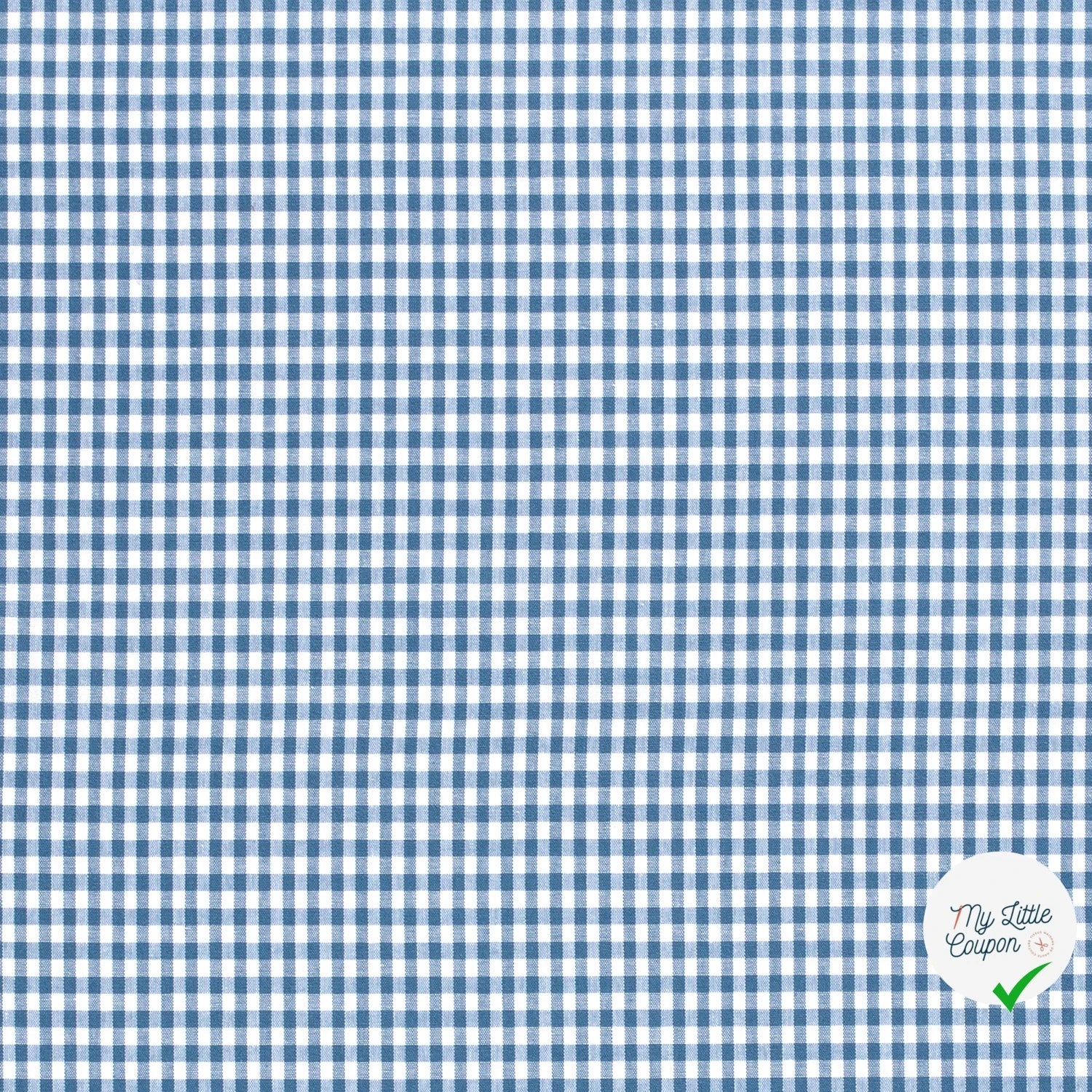 VICHY PETITS CARREAUX COTON INDIGO - My Little Coupon
