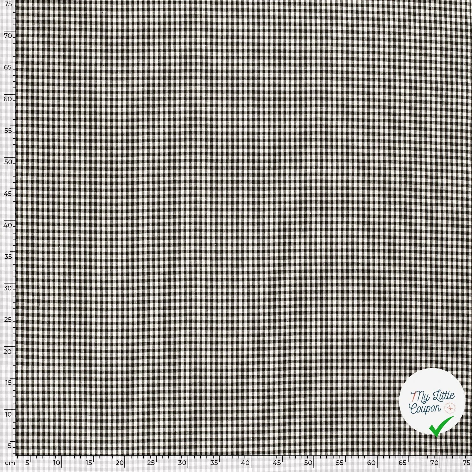 VICHY PETITS CARREAUX COTON NOIR - My Little Coupon