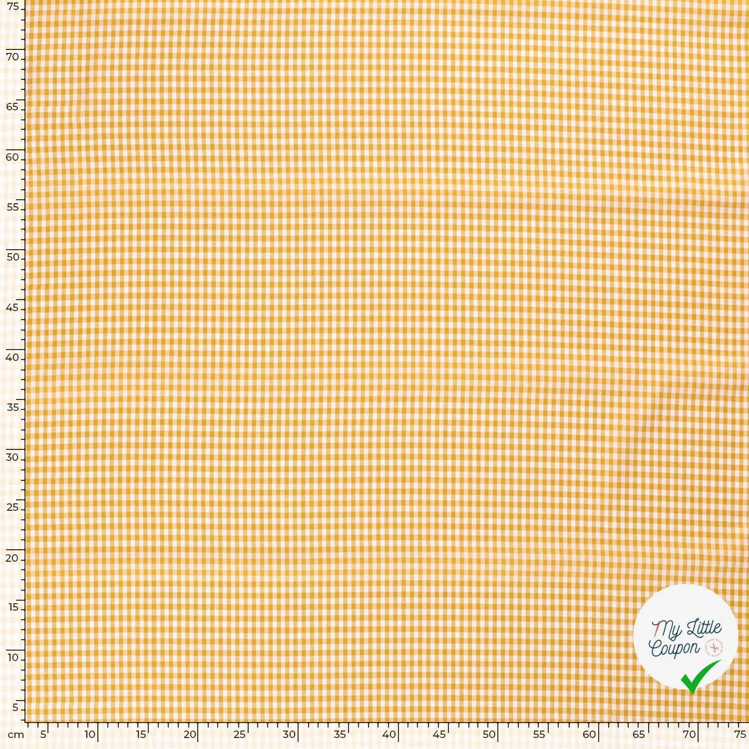 VICHY PETITS CARREAUX COTON OCRE - My Little Coupon