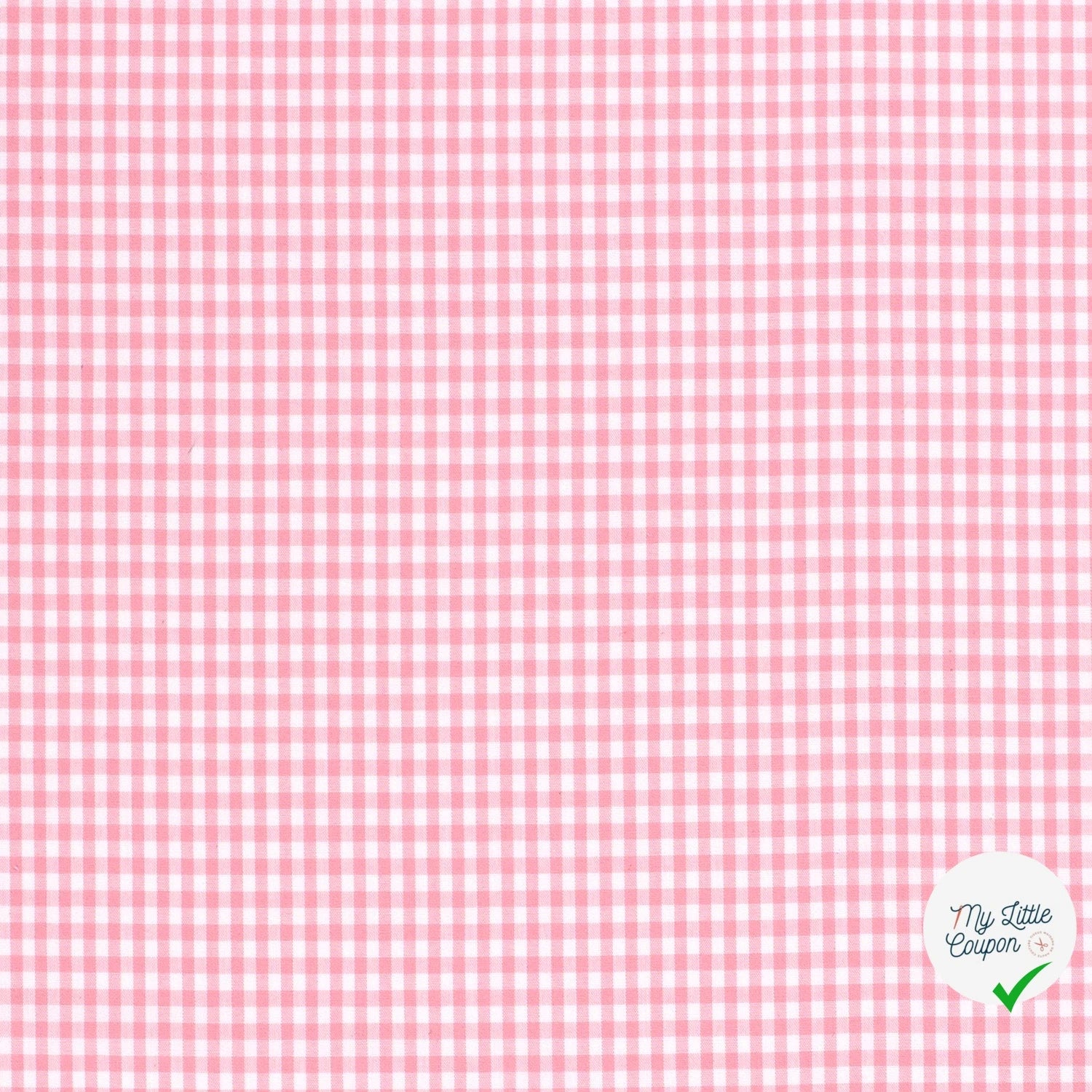VICHY PETITS CARREAUX COTON ROSE - My Little Coupon