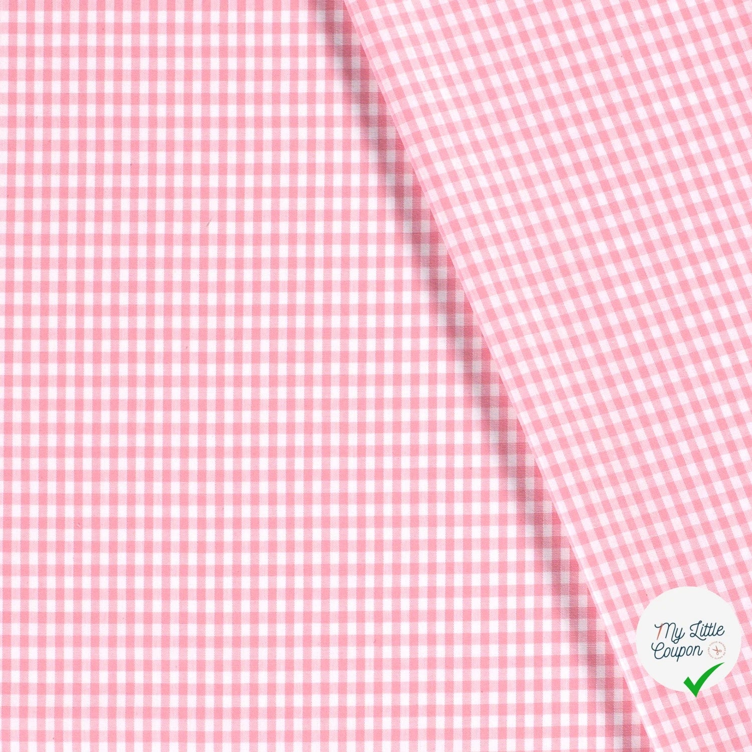 VICHY PETITS CARREAUX COTON ROSE - My Little Coupon