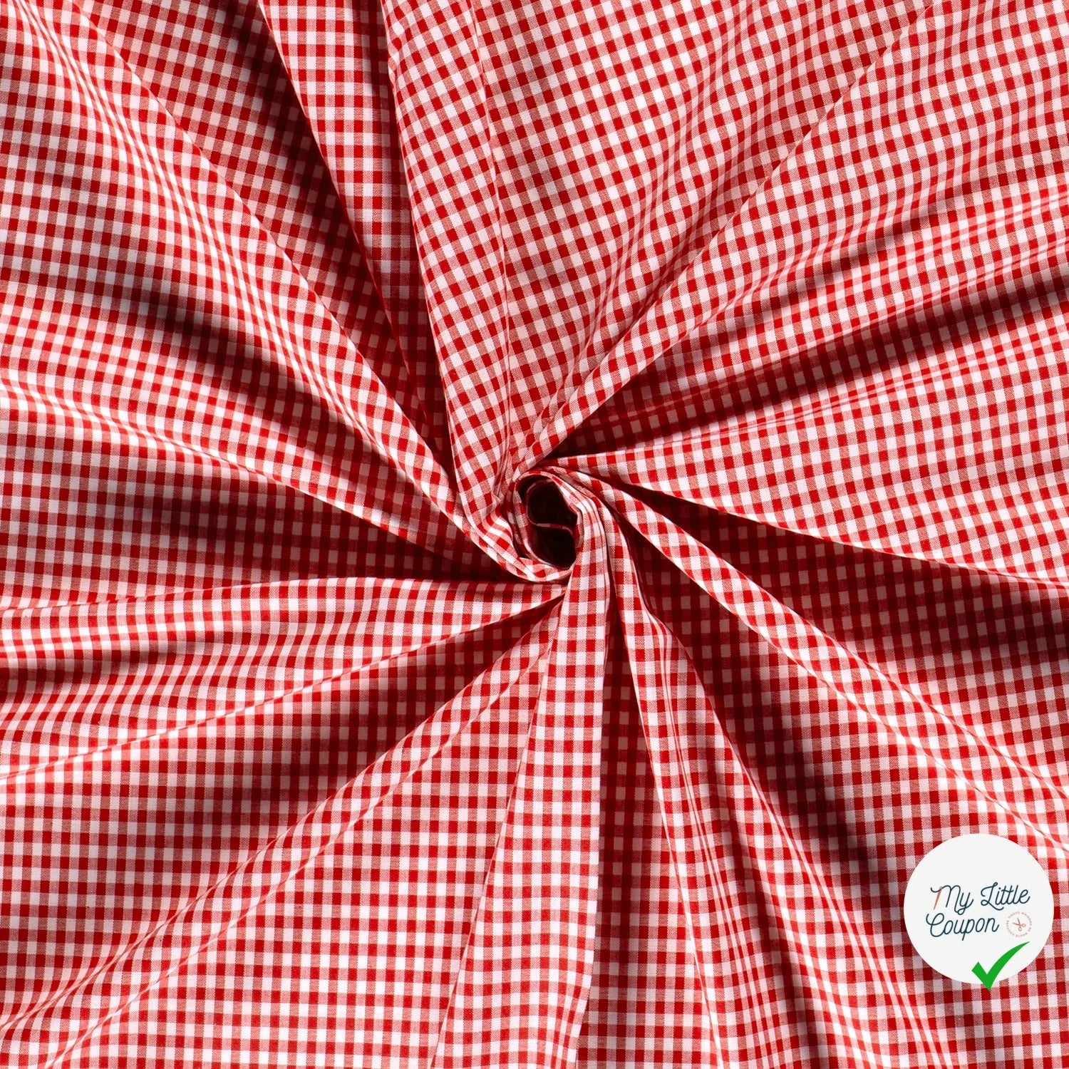 VICHY PETITS CARREAUX COTON ROUGE - My Little Coupon