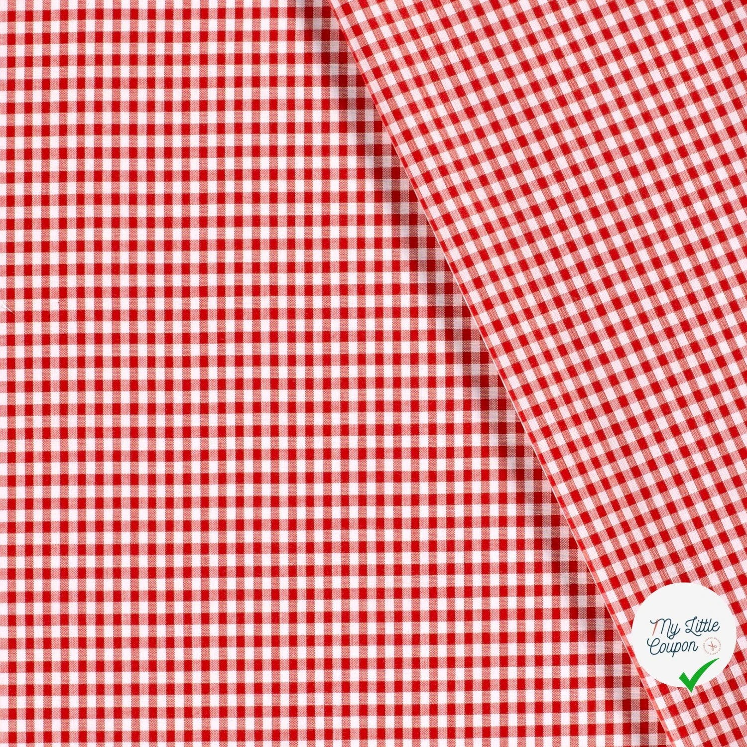 VICHY PETITS CARREAUX COTON ROUGE - My Little Coupon
