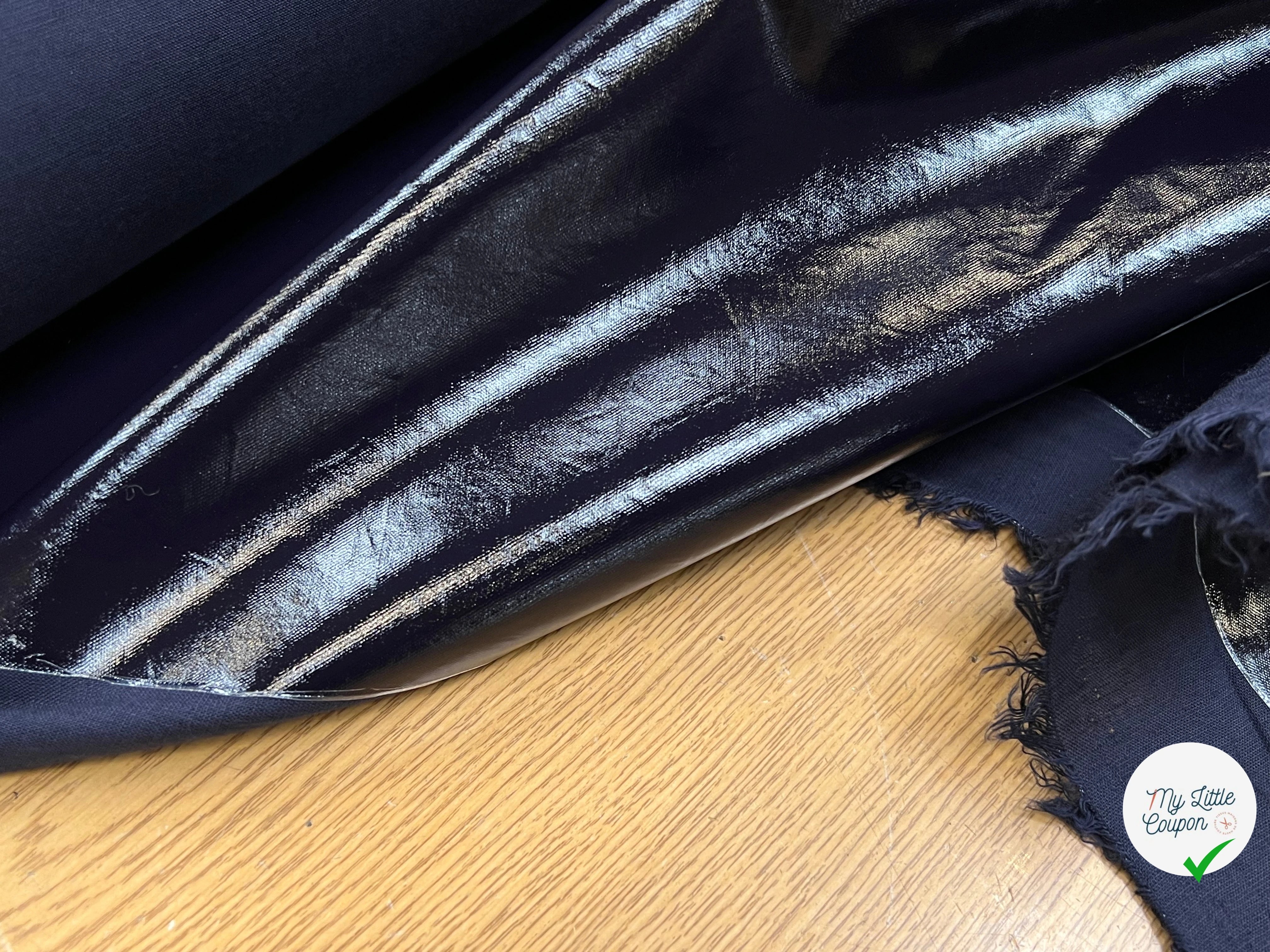 VINYL CONTRECOLLÉ 57% VISCOSE ET 35% LIN BLEU NUIT - My Little Coupon