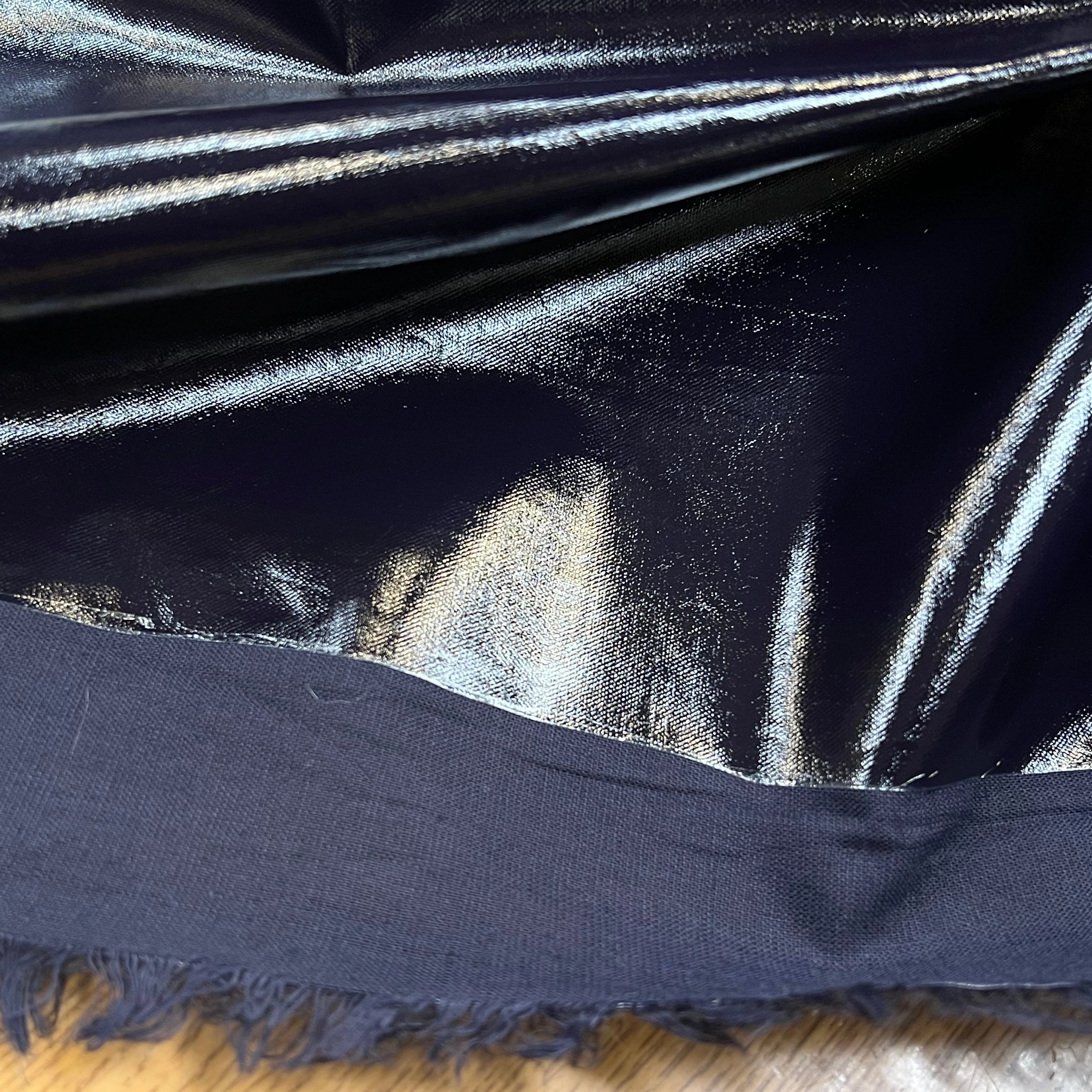 VINYL CONTRECOLLÉ 57% VISCOSE ET 35% LIN BLEU NUIT - My Little Coupon