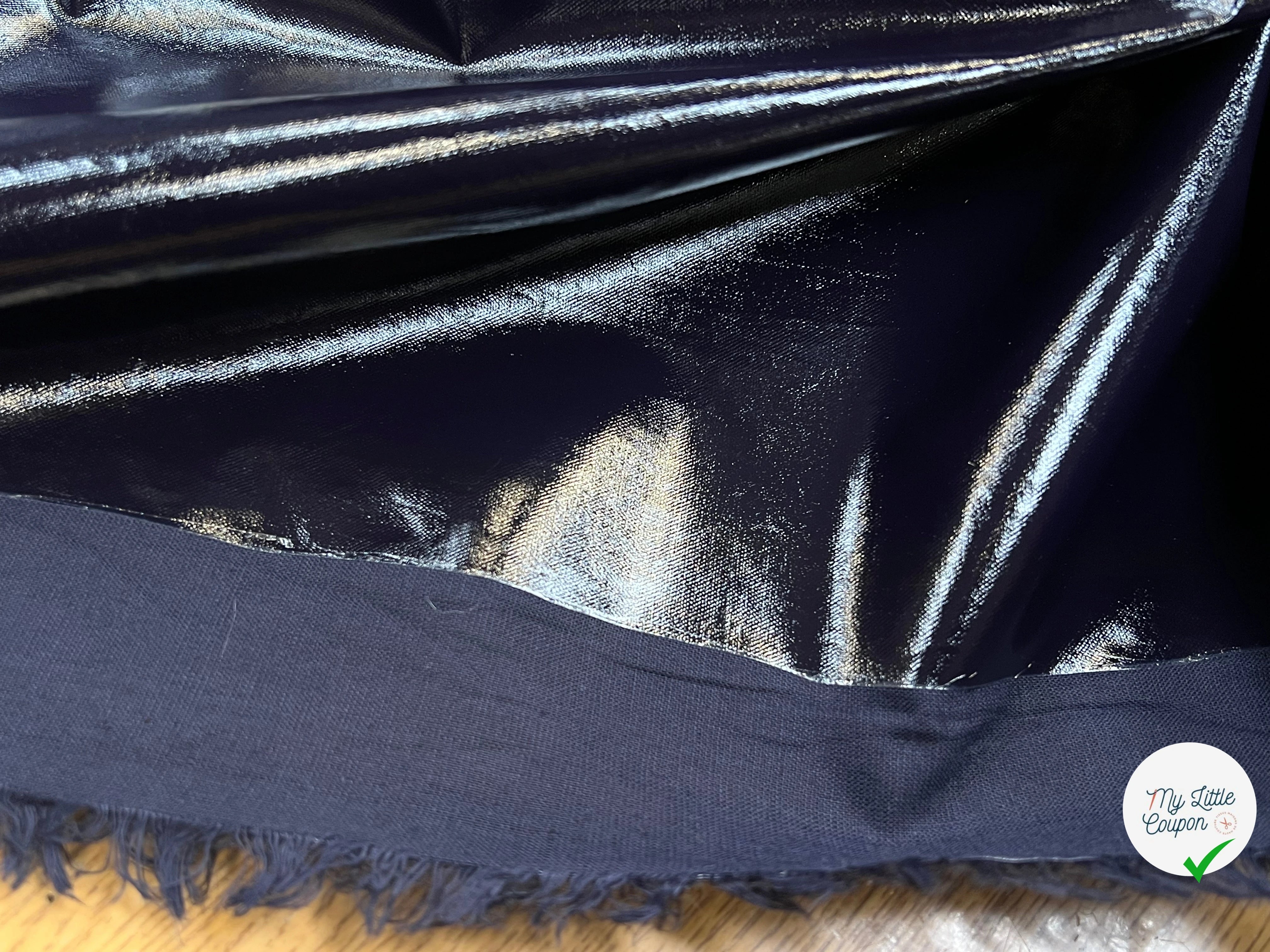 VINYL CONTRECOLLÉ 57% VISCOSE ET 35% LIN BLEU NUIT - My Little Coupon