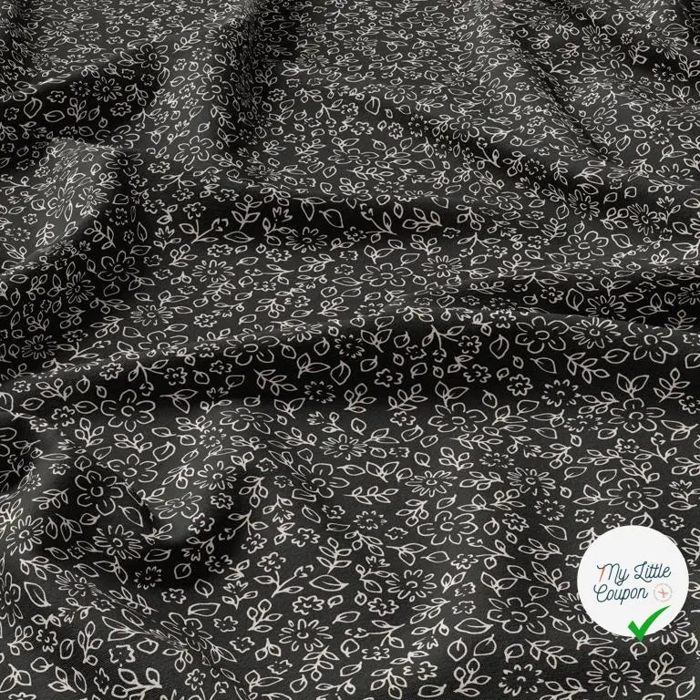 VISCOSE ANNIE NOIR / BLANC CASSE 1B D1P 150 - My Little Coupon