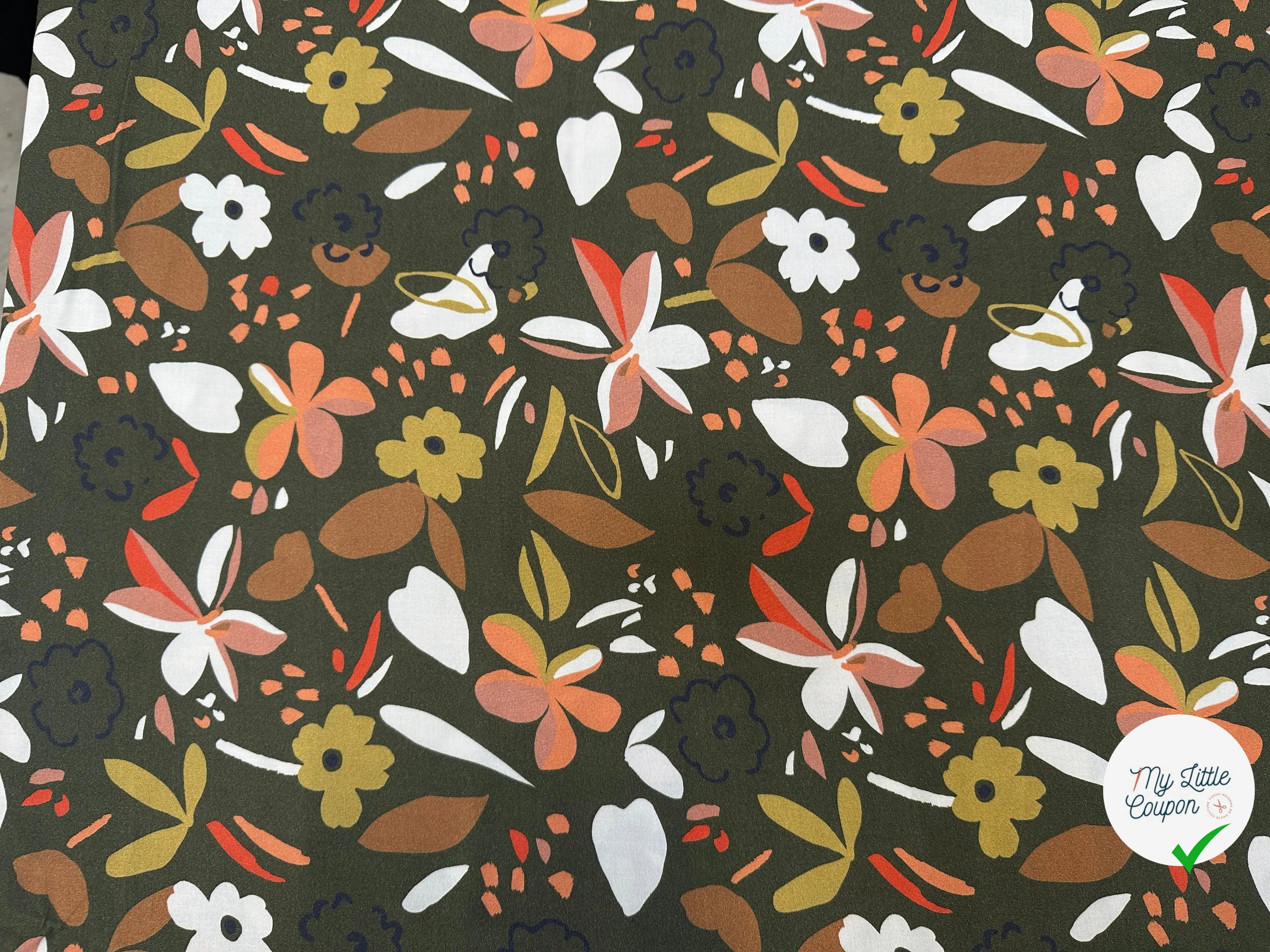 VISCOSE BEAUTY KAKI FONCE / CORAIL - My Little Coupon