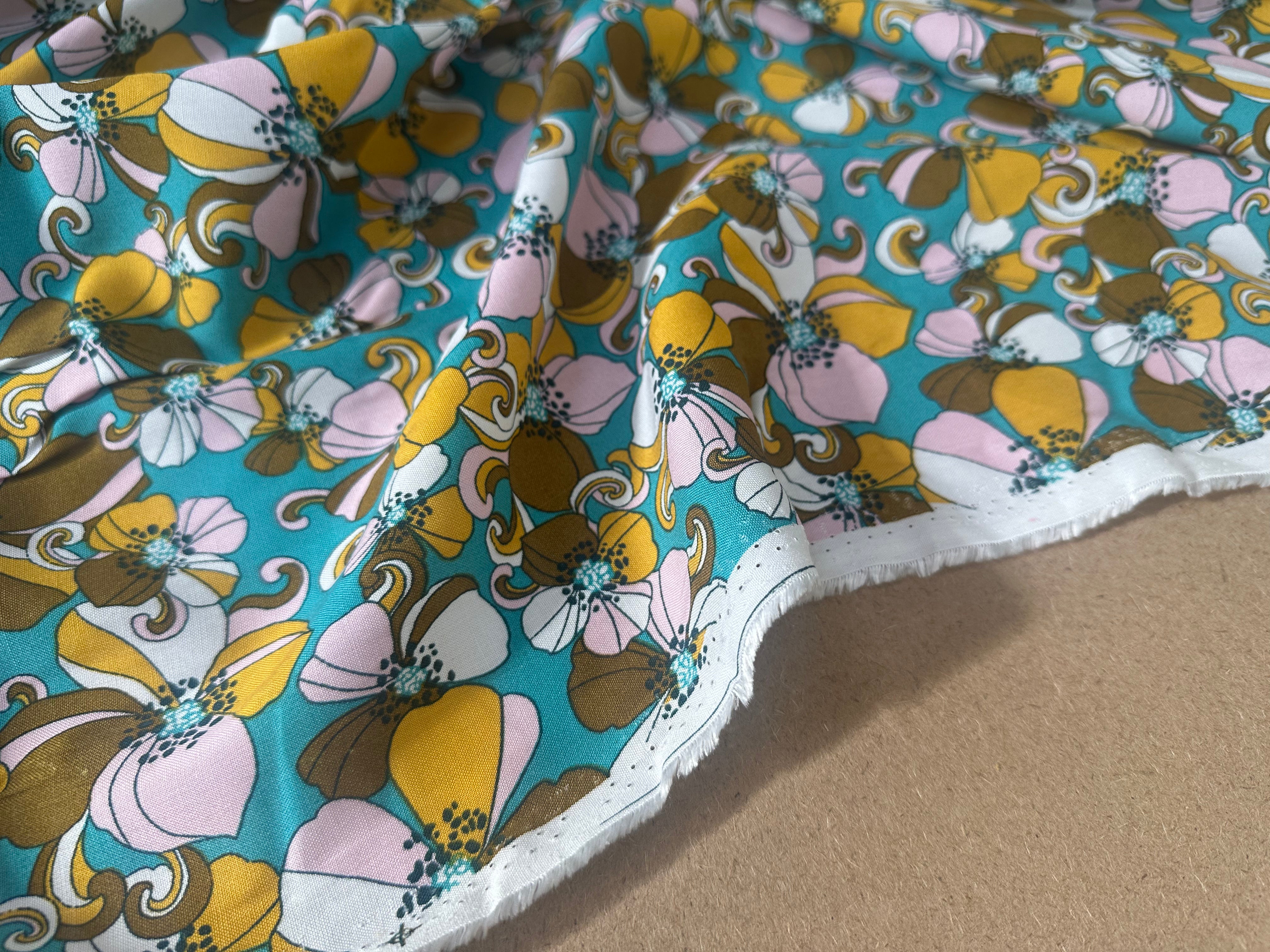 VISCOSE BELINDA TURQUOISE OEKO-TEX - My Little Coupon