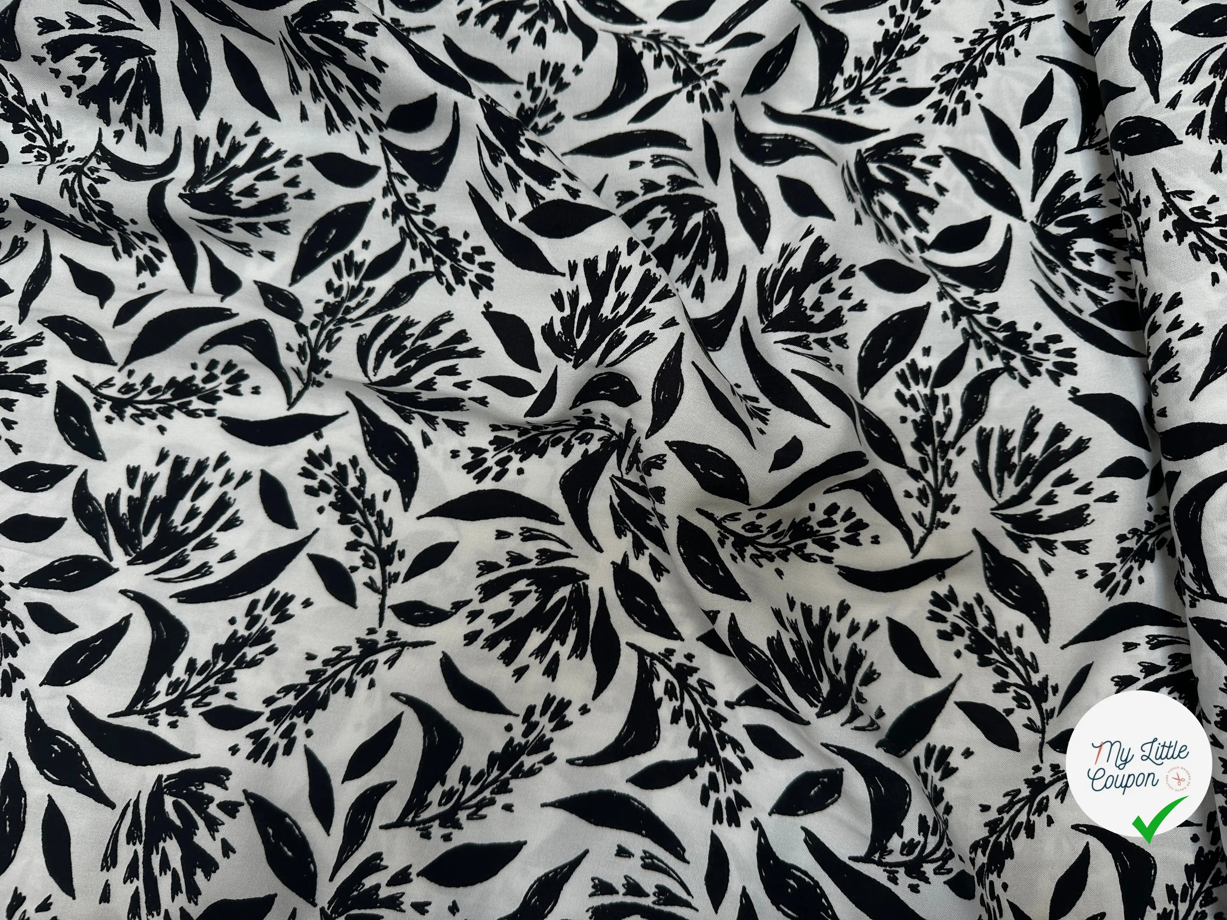 VISCOSE CORDY BLANC CASSE / NOIR 1B D1P 150 - My Little Coupon