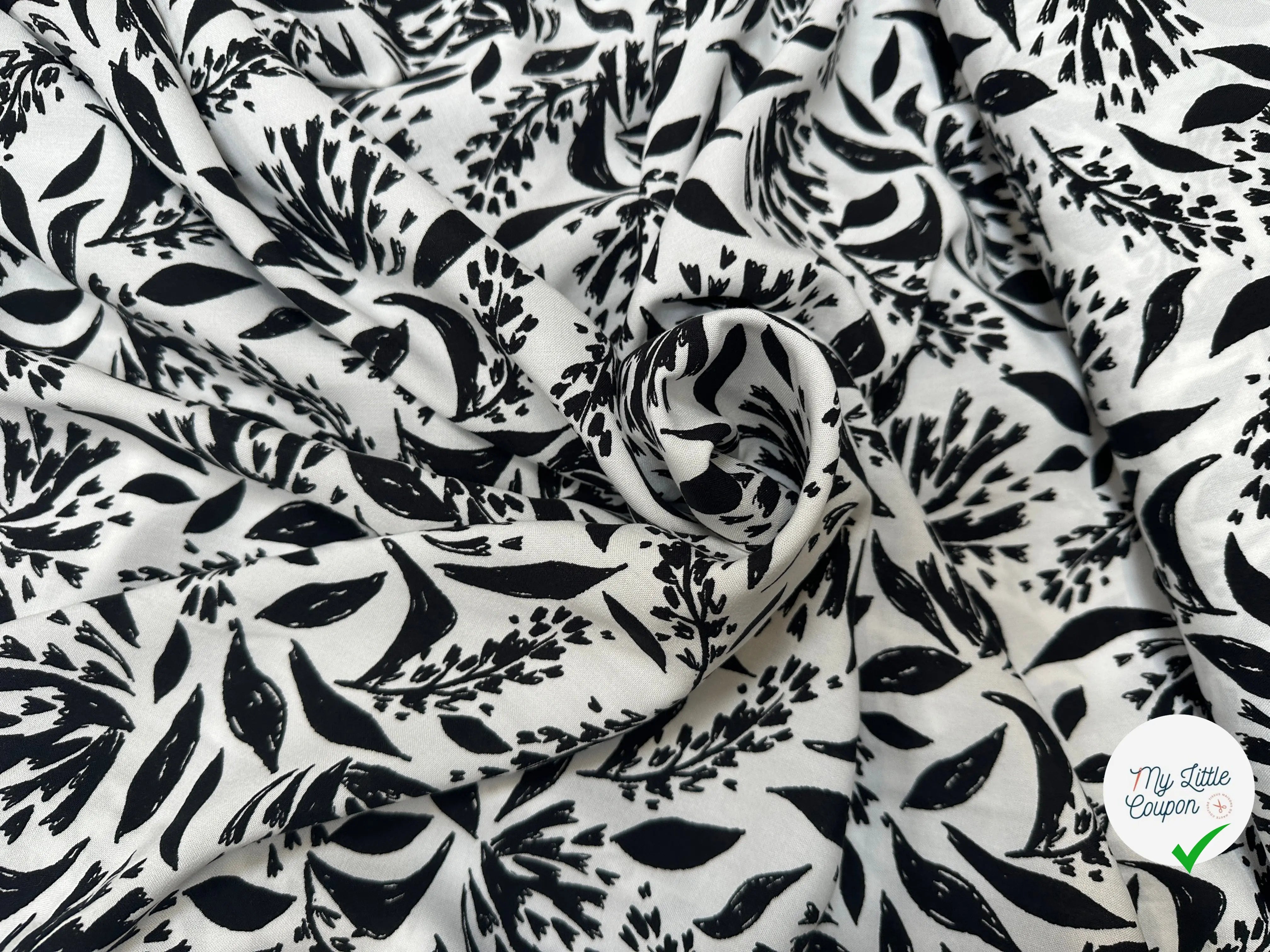 VISCOSE CORDY BLANC CASSE / NOIR 1B D1P 150 - My Little Coupon