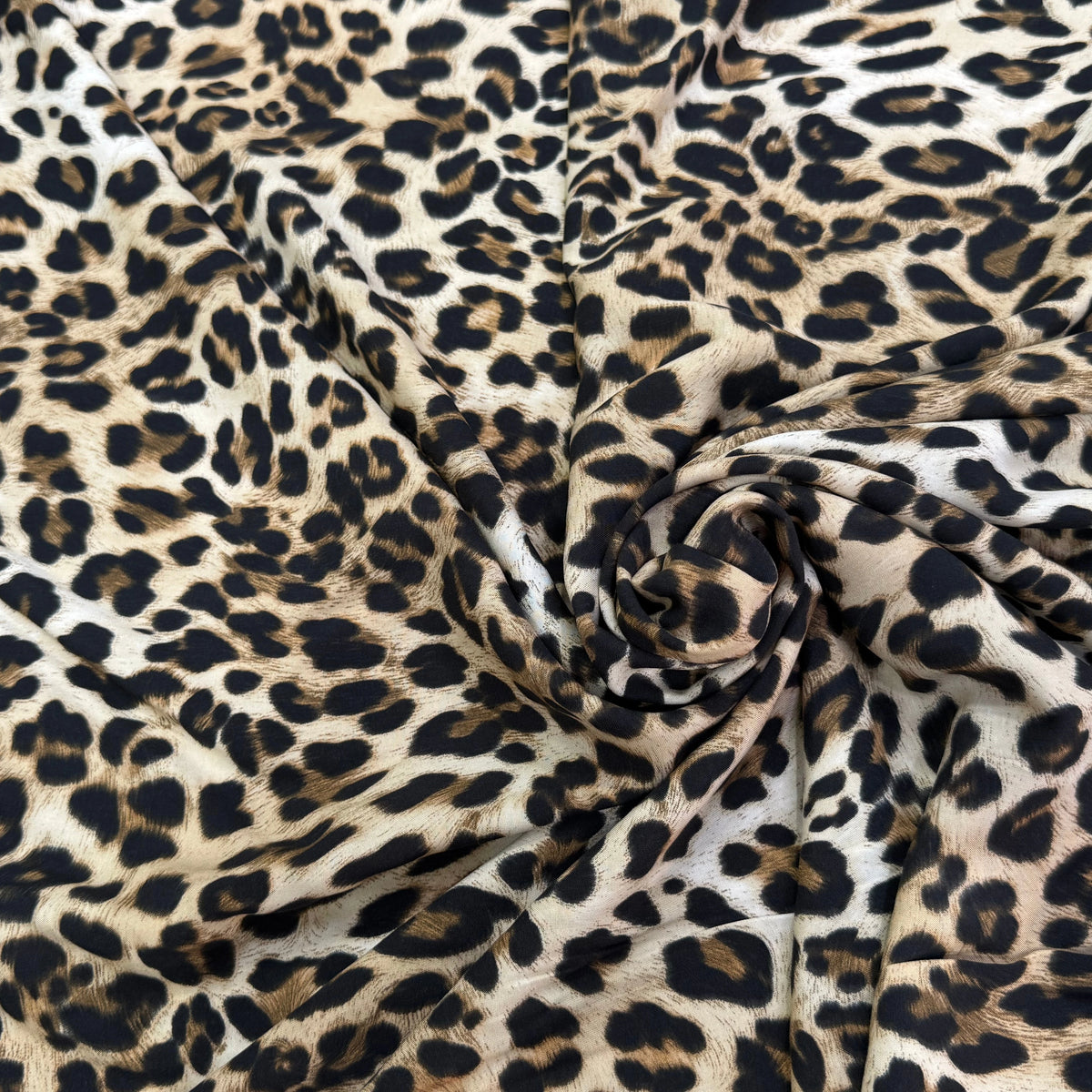 VISCOSE DOUCE LÉOPARDO FLUIDE MARRON BEIGE ET NOIR - My Little Coupon
