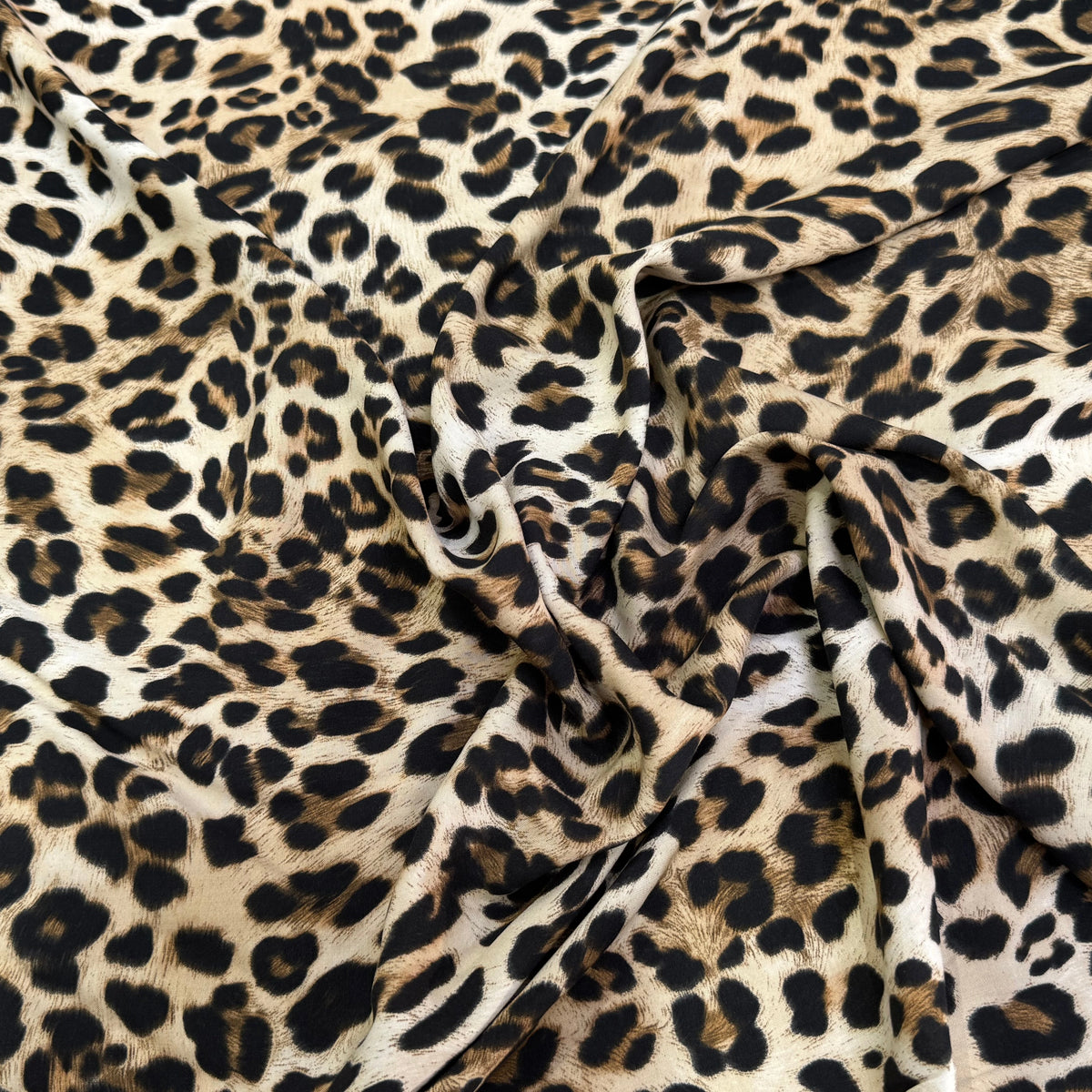 VISCOSE DOUCE LÉOPARDO FLUIDE MARRON BEIGE ET NOIR - My Little Coupon