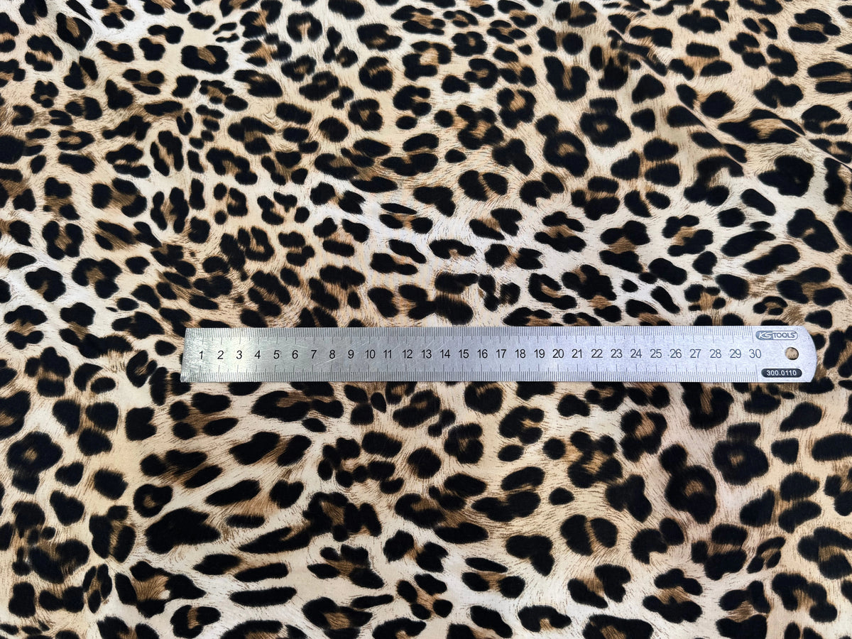 VISCOSE DOUCE LÉOPARDO FLUIDE MARRON BEIGE ET NOIR - My Little Coupon