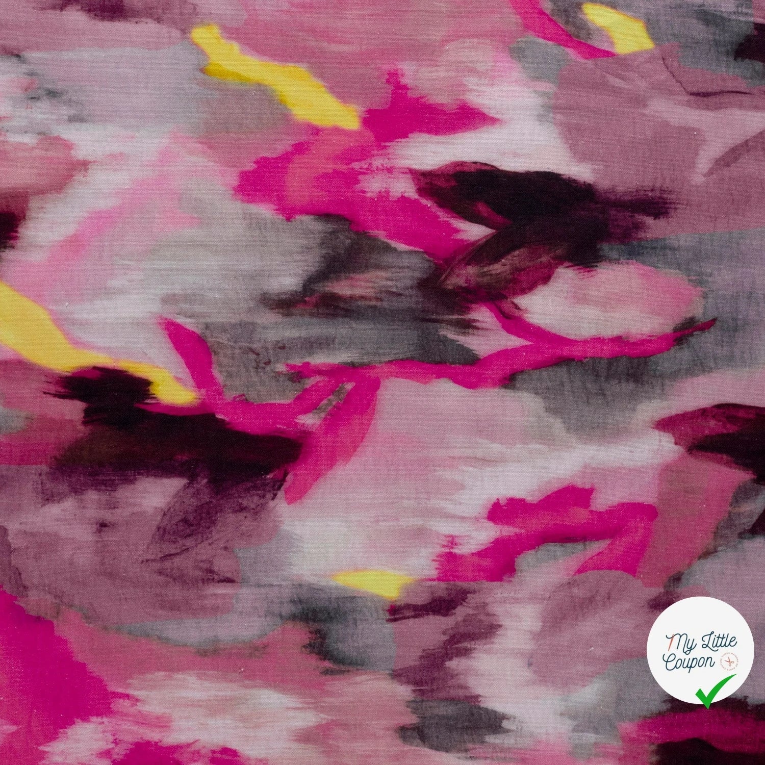 VISCOSE ET LIN ABSTRAIT FUCHSIA - My Little Coupon