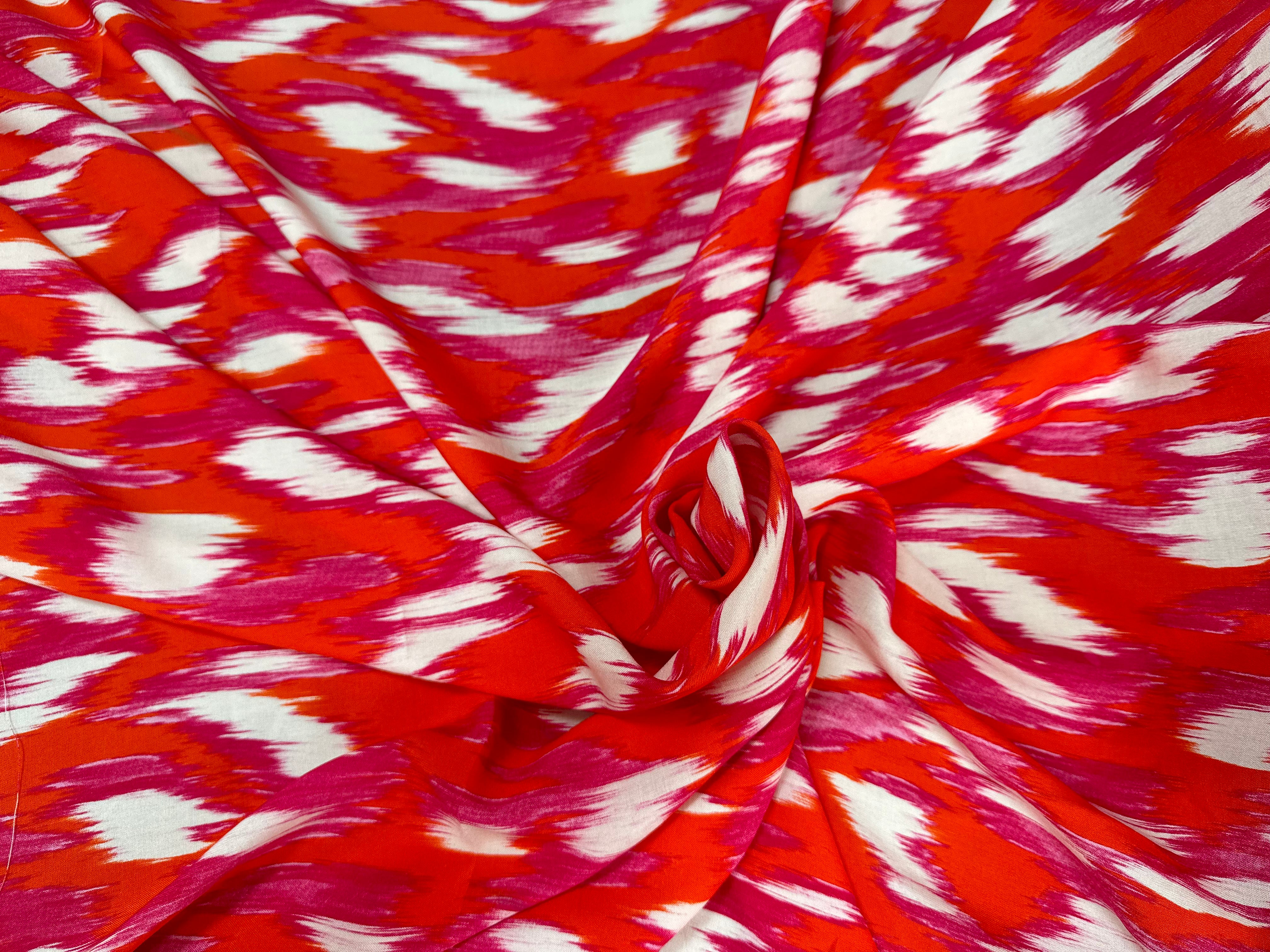 VISCOSE FLUIDE ORANGE TACHES BLANCHES - My Little Coupon