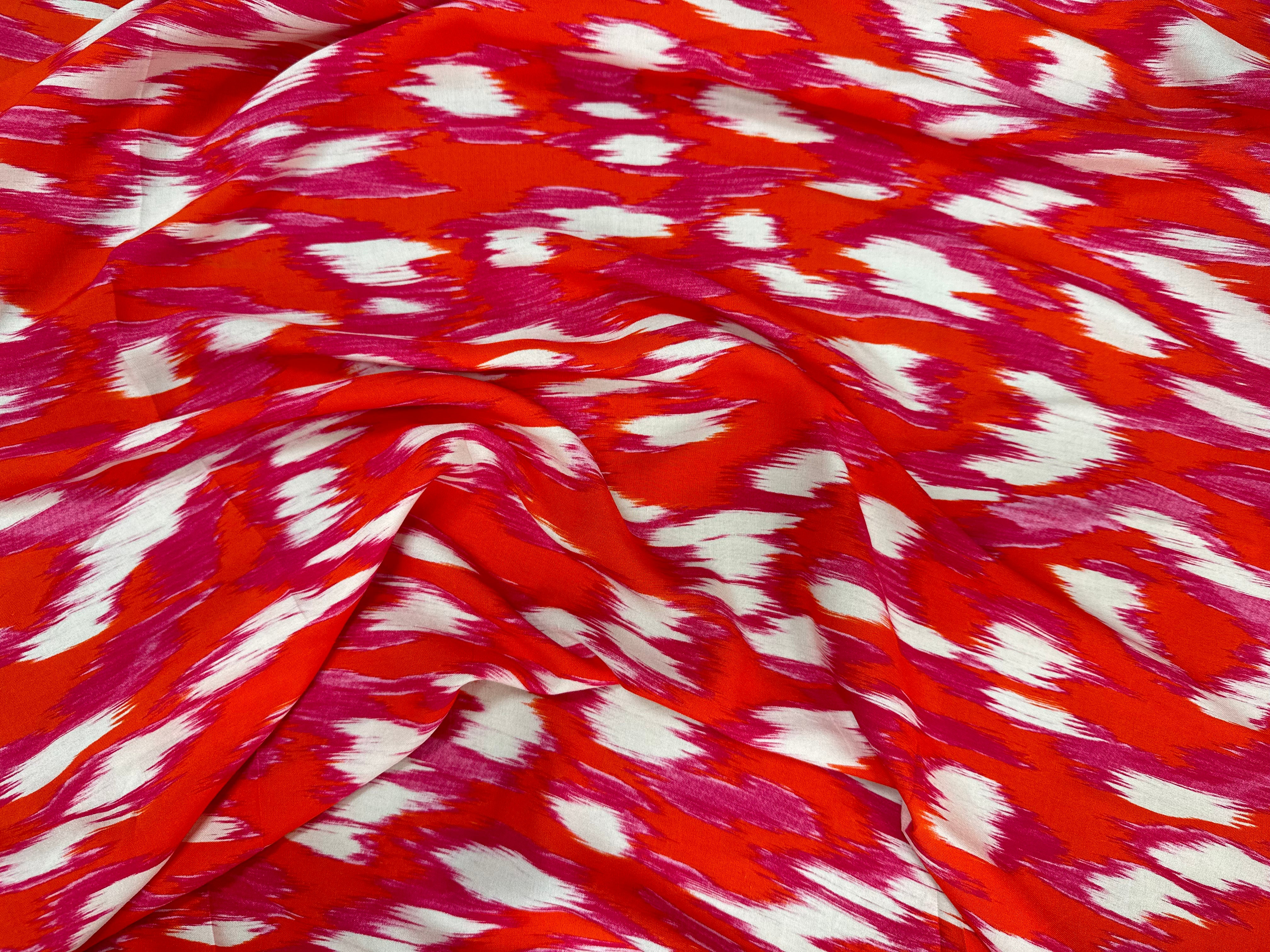 VISCOSE FLUIDE ORANGE TACHES BLANCHES - My Little Coupon