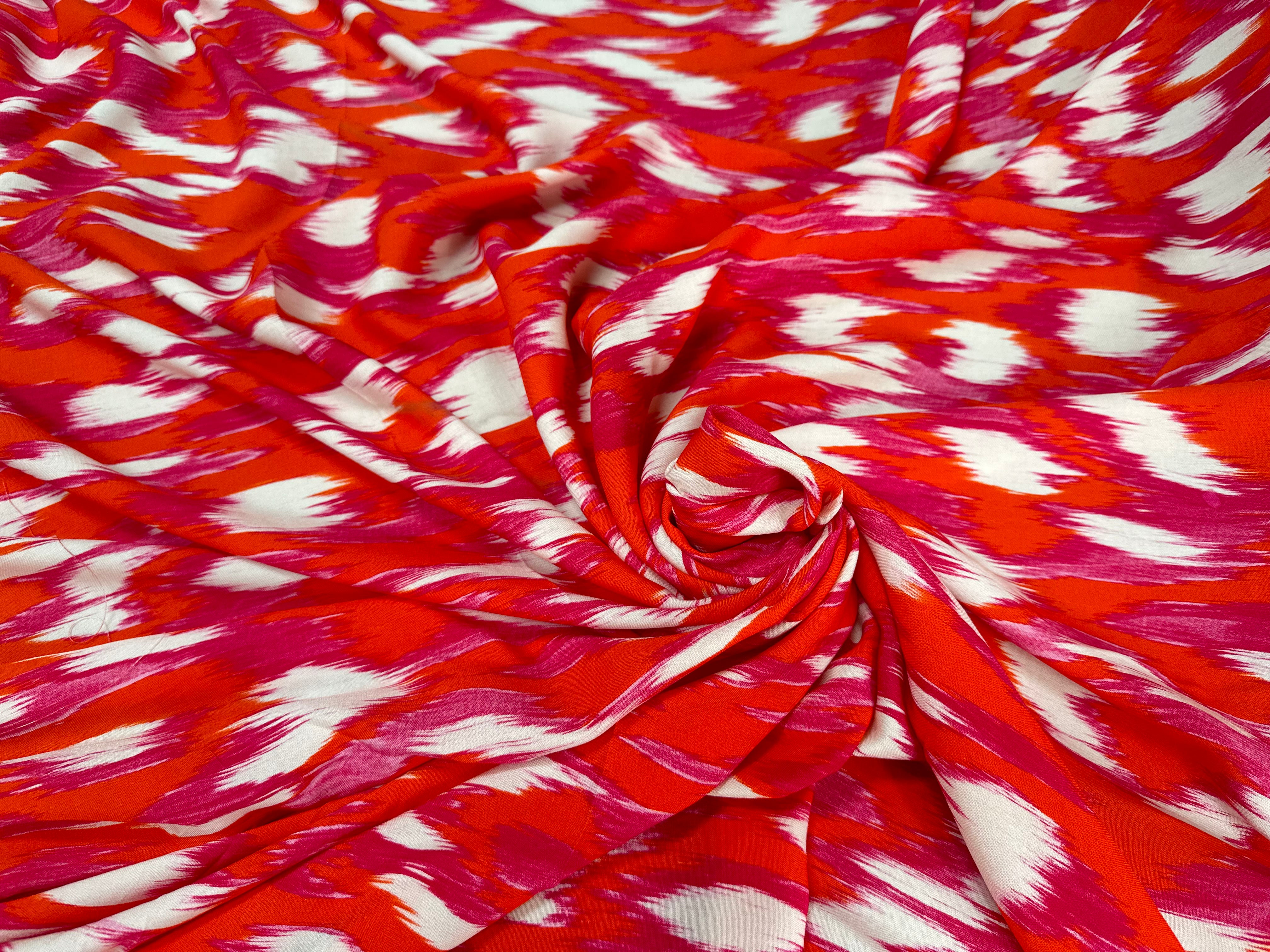 VISCOSE FLUIDE ORANGE TACHES BLANCHES - My Little Coupon