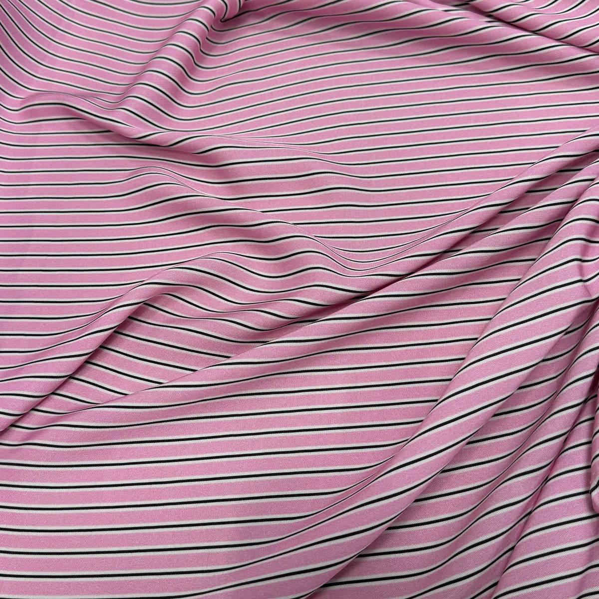 VISCOSE FLUIDE RAYON TWILL PRINTED ROSE PALE - My Little Coupon