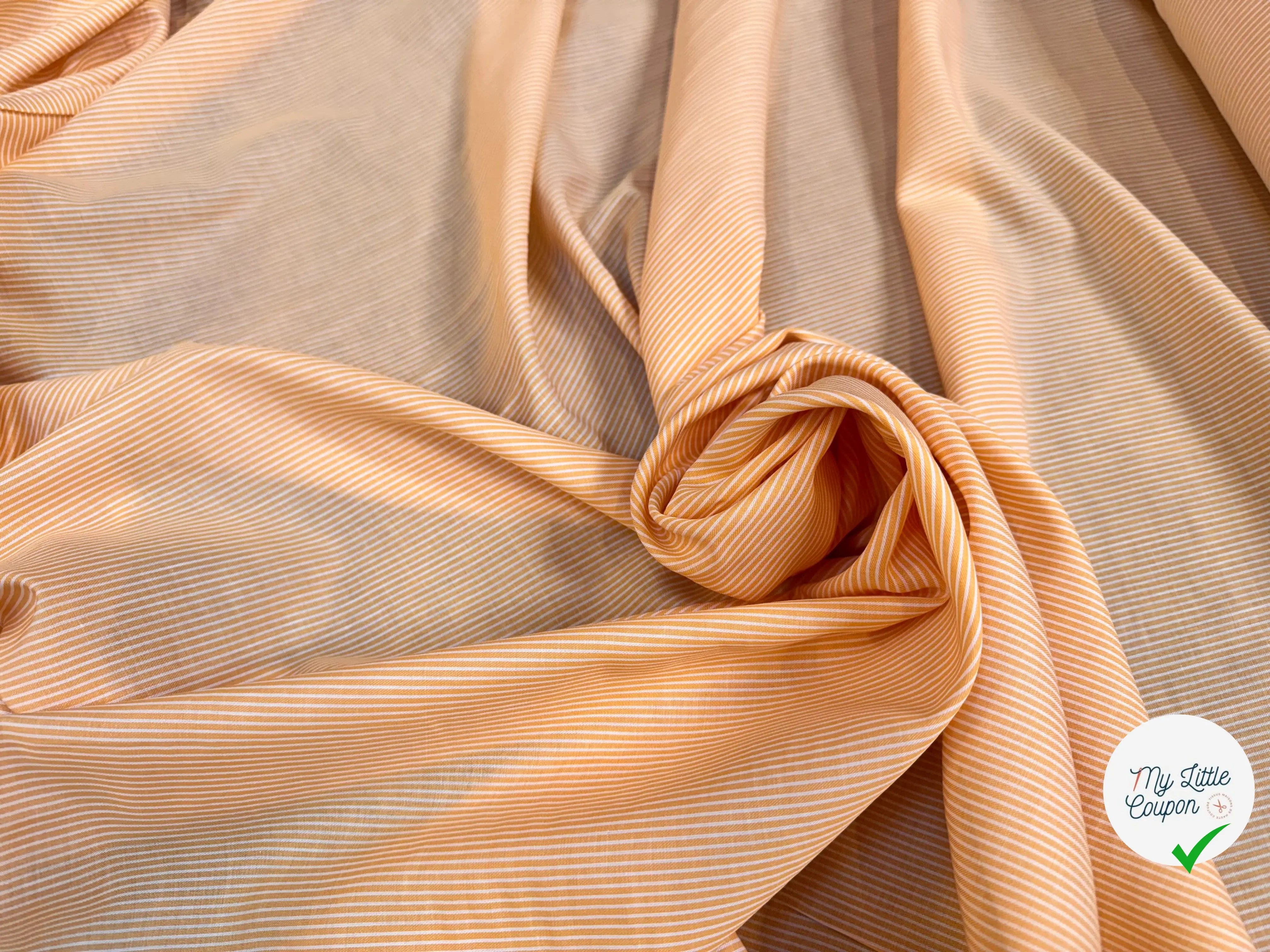 VISCOSE FROIDE RAYURES FOND ORANGE - My Little Coupon
