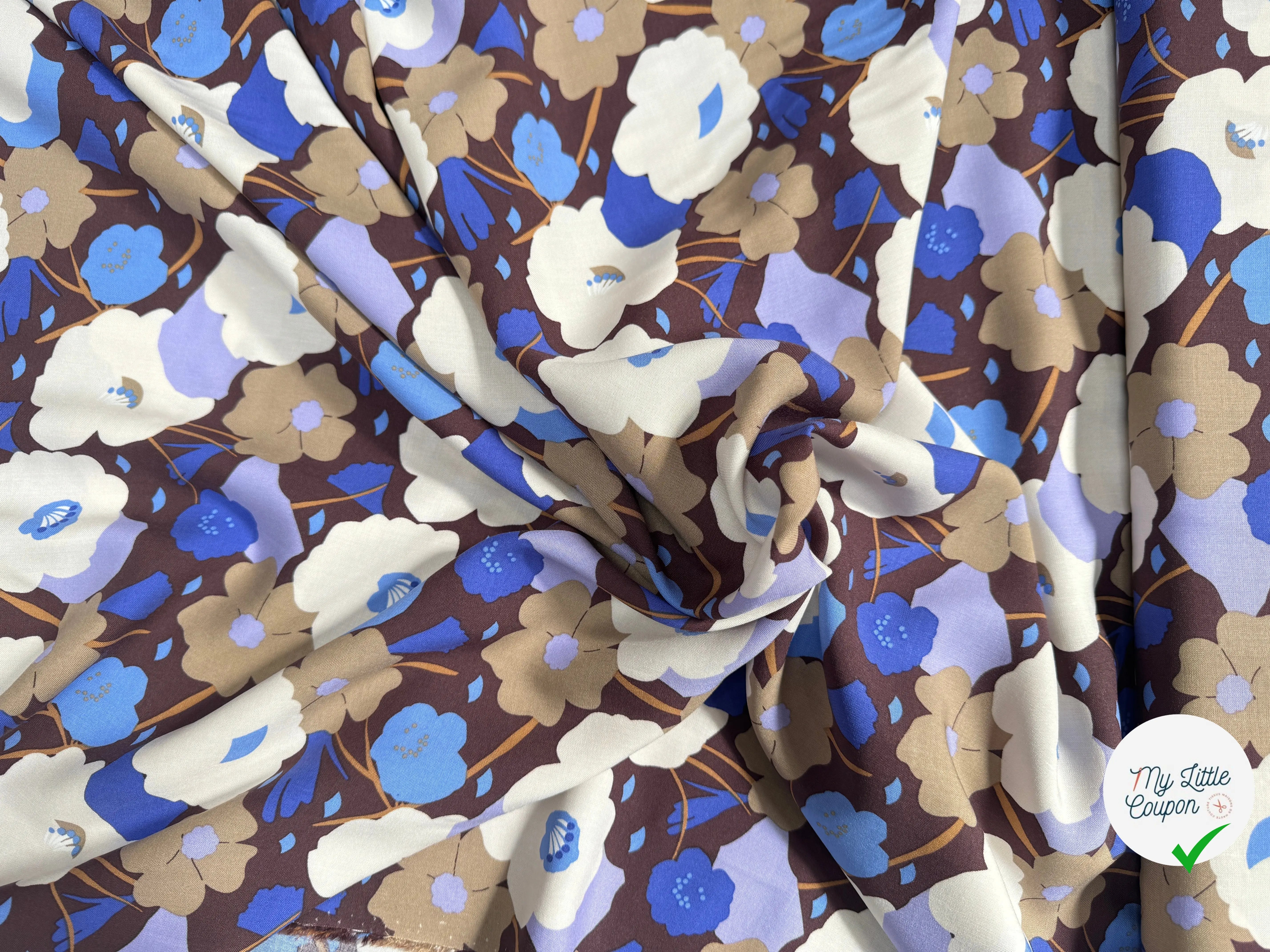 VISCOSE GEORGINA CACAO / BLEUÂ - My Little Coupon
