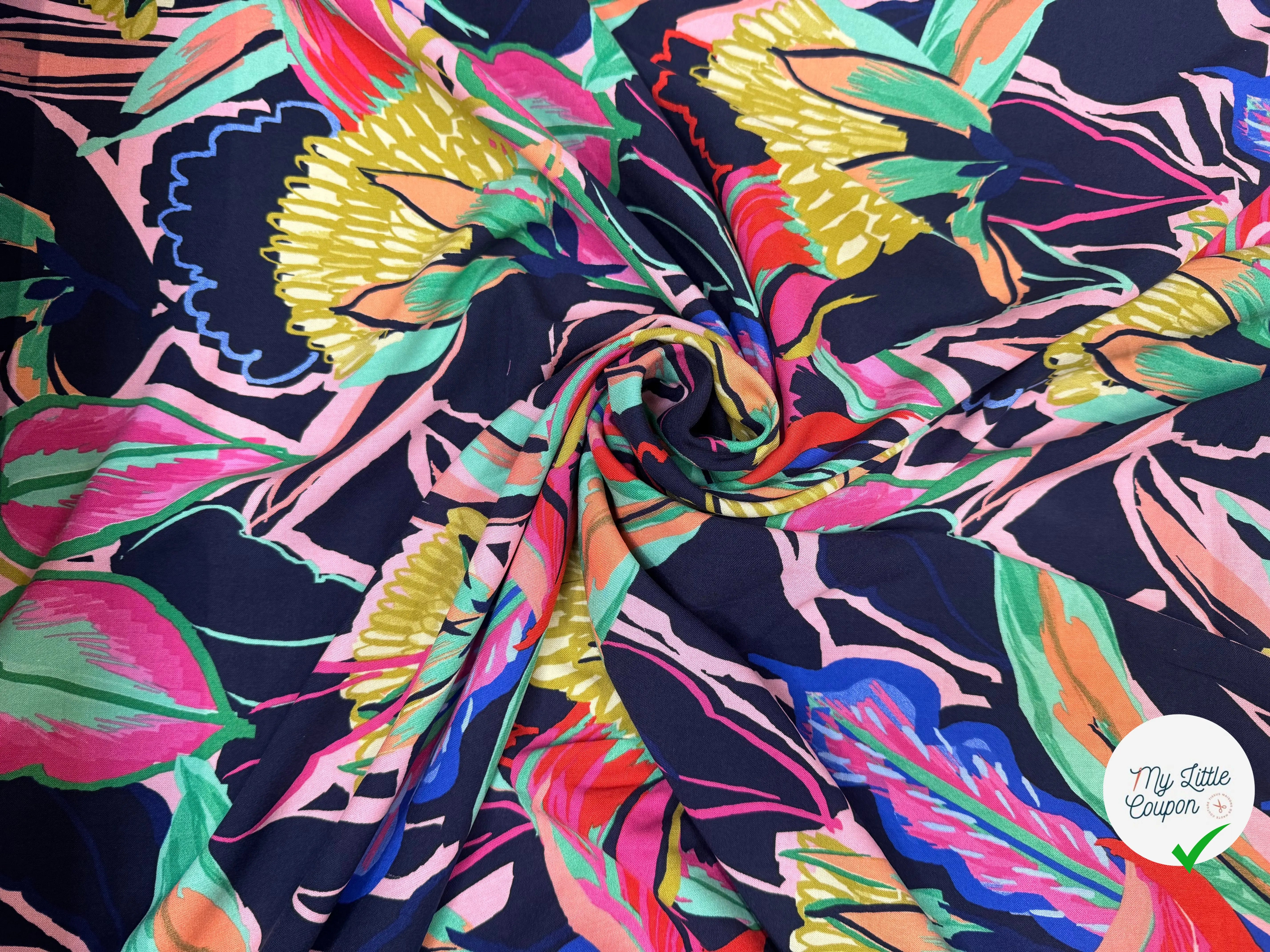 VISCOSE IMPRIMÉE FLEURS SAUVAGES - My Little Coupon