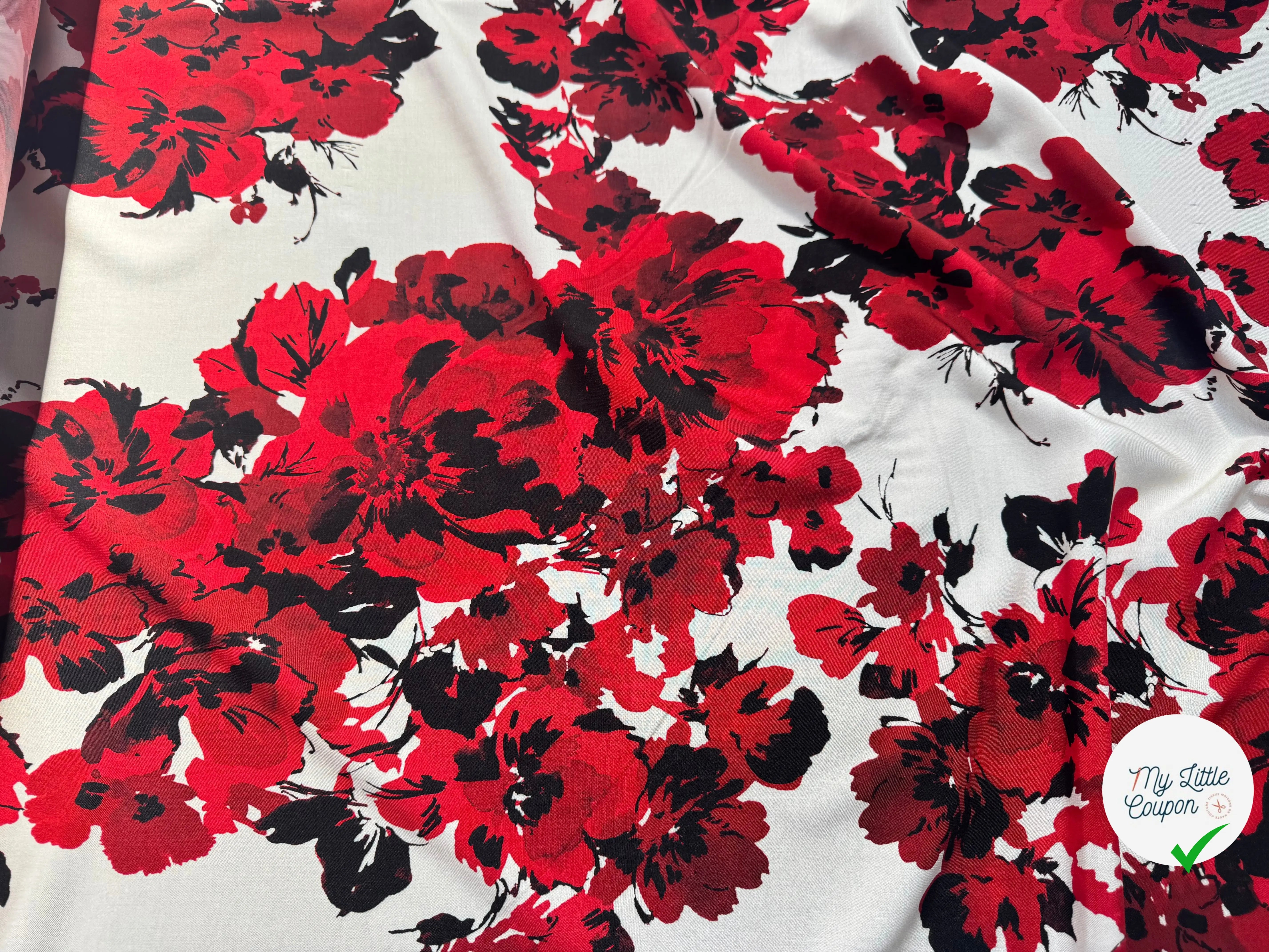VISCOSE IMPRIMÉE JASMINE INKJET-K5181B-NE3 - My Little Coupon