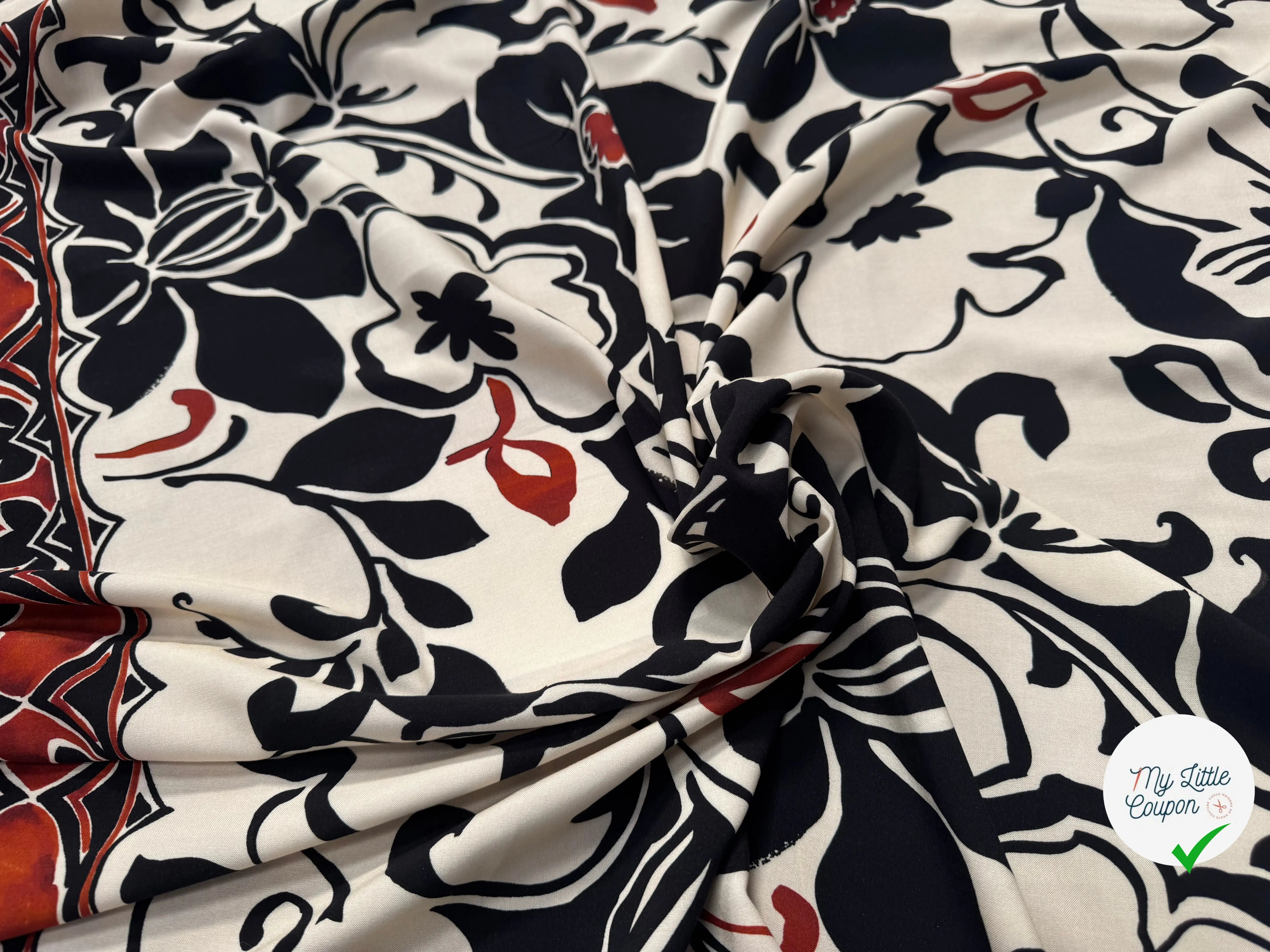 VISCOSE IMPRIMÉE JASMINE INKJET-R0190B-ES7 - My Little Coupon