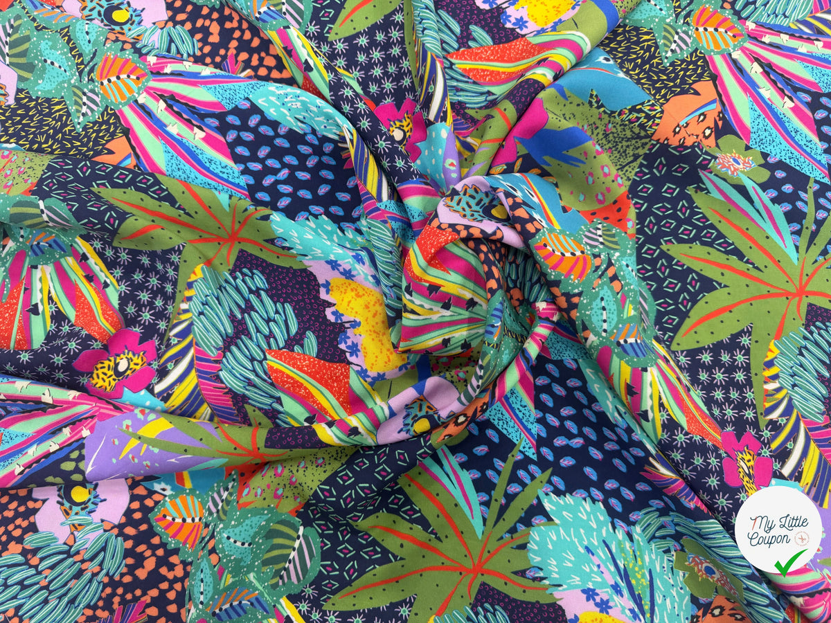 VISCOSE JUNGLE MARINE MULTICO 140 CM - My Little Coupon
