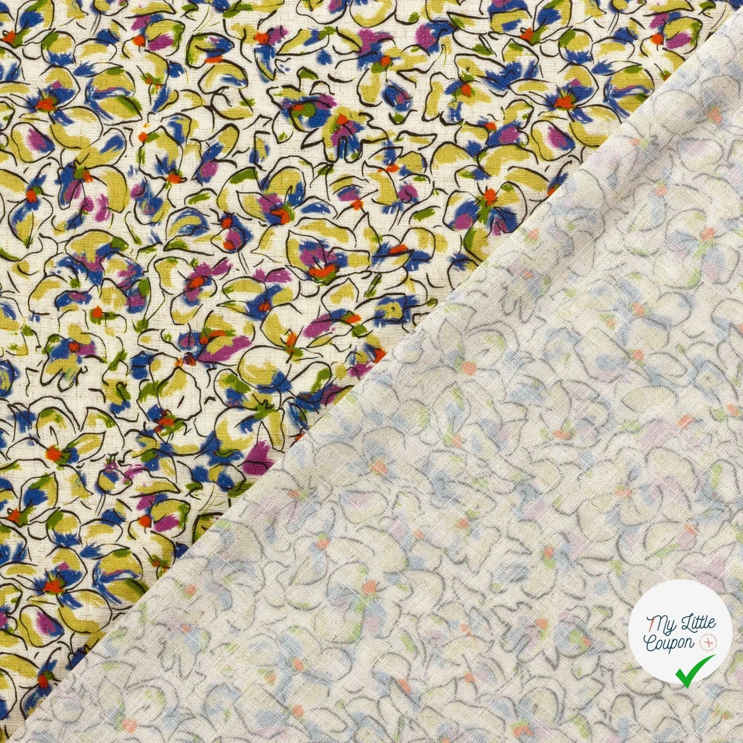 VISCOSE LIN FLOWERS 2 - My Little Coupon