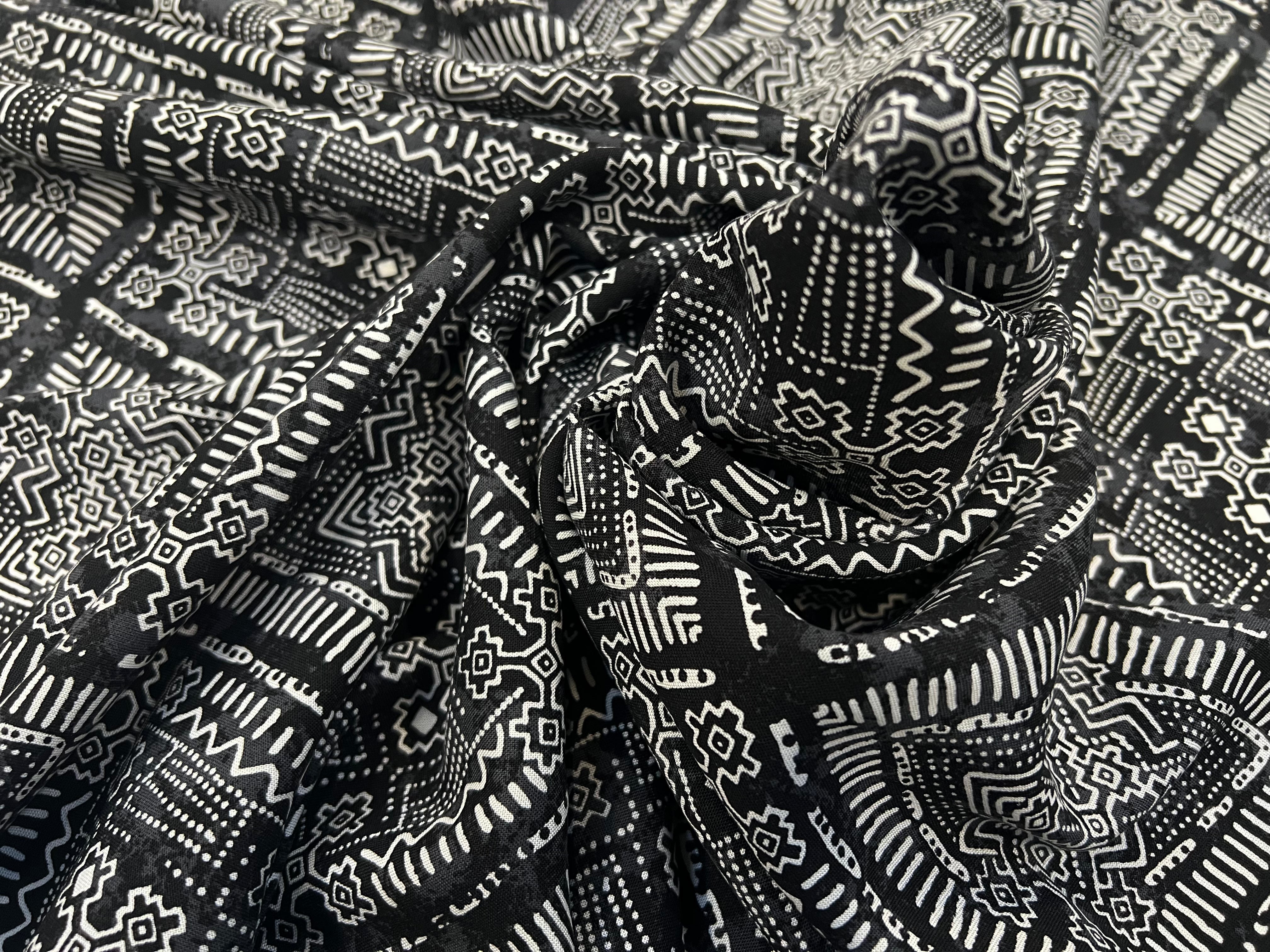 VISCOSE MOTIF GEOMETRIQUE MSO