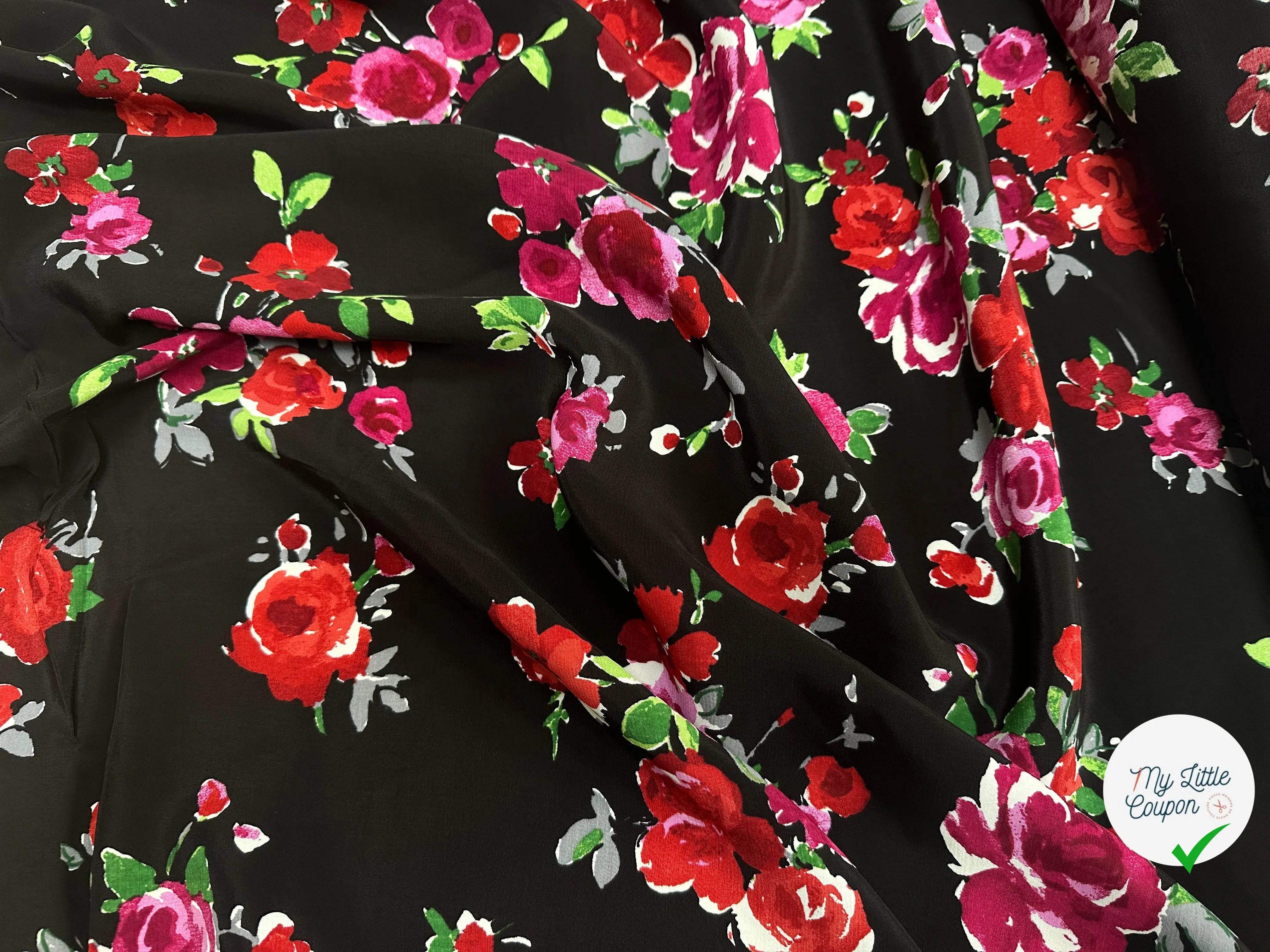 VISCOSE NOIR DE FLEURS SUPERBEÂ - My Little Coupon
