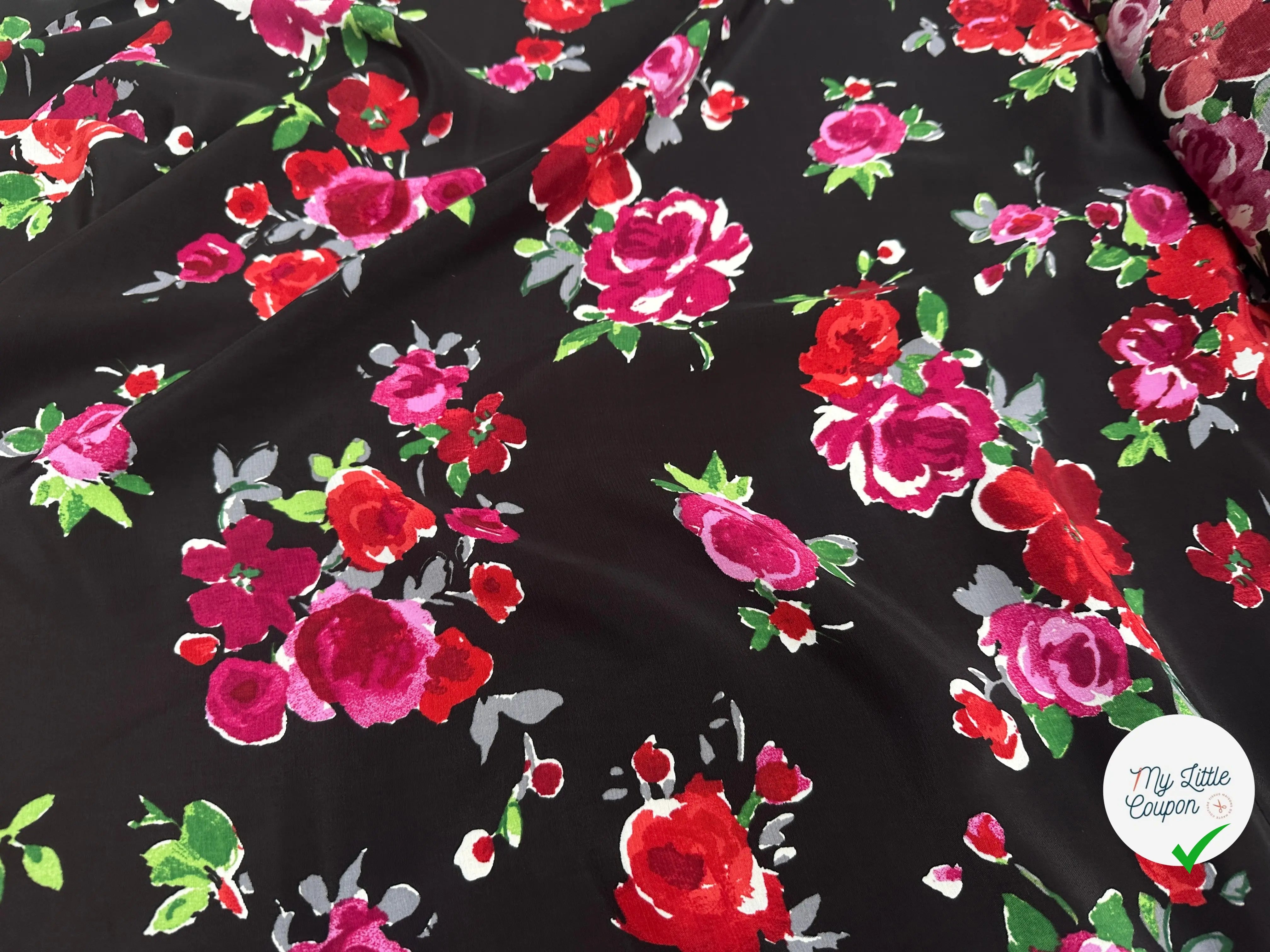 VISCOSE NOIR DE FLEURS SUPERBEÂ - My Little Coupon