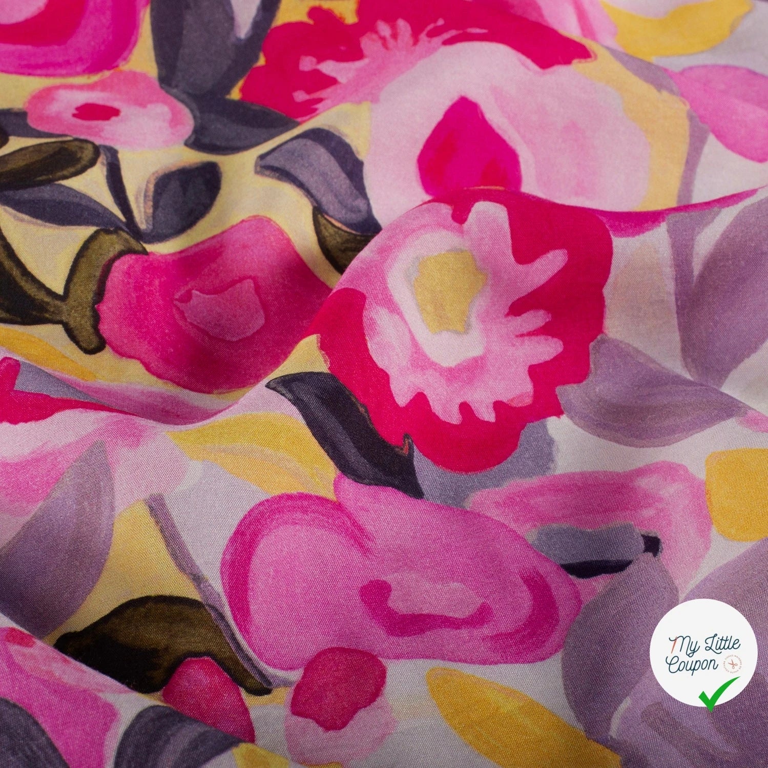 VISCOSE NYLON OTTOMAN FLOWERS - My Little Coupon