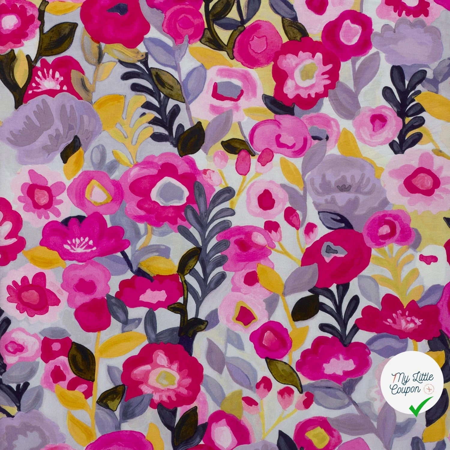 VISCOSE NYLON OTTOMAN FLOWERS - My Little Coupon