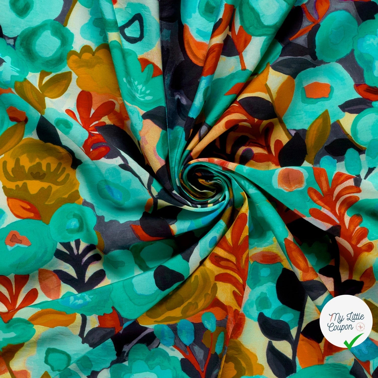 VISCOSE NYLON OTTOMAN FLOWERS - My Little Coupon