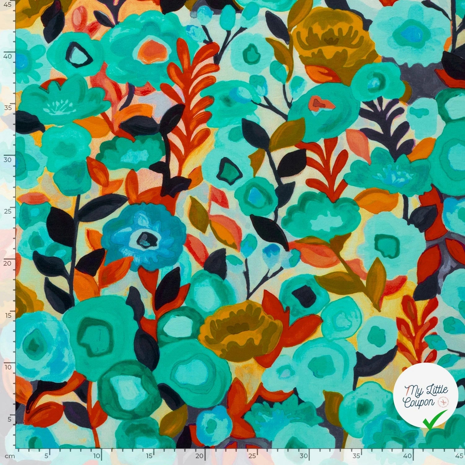 VISCOSE NYLON OTTOMAN FLOWERS - My Little Coupon