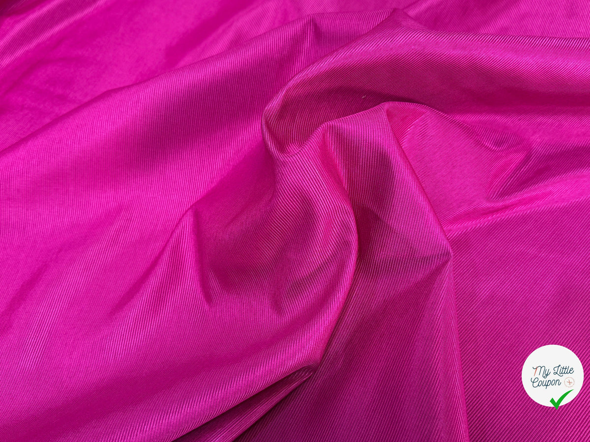 VISCOSE OTTOMAN TRAITEMENT TÉFLON ROSE FUSHIA - My Little Coupon
