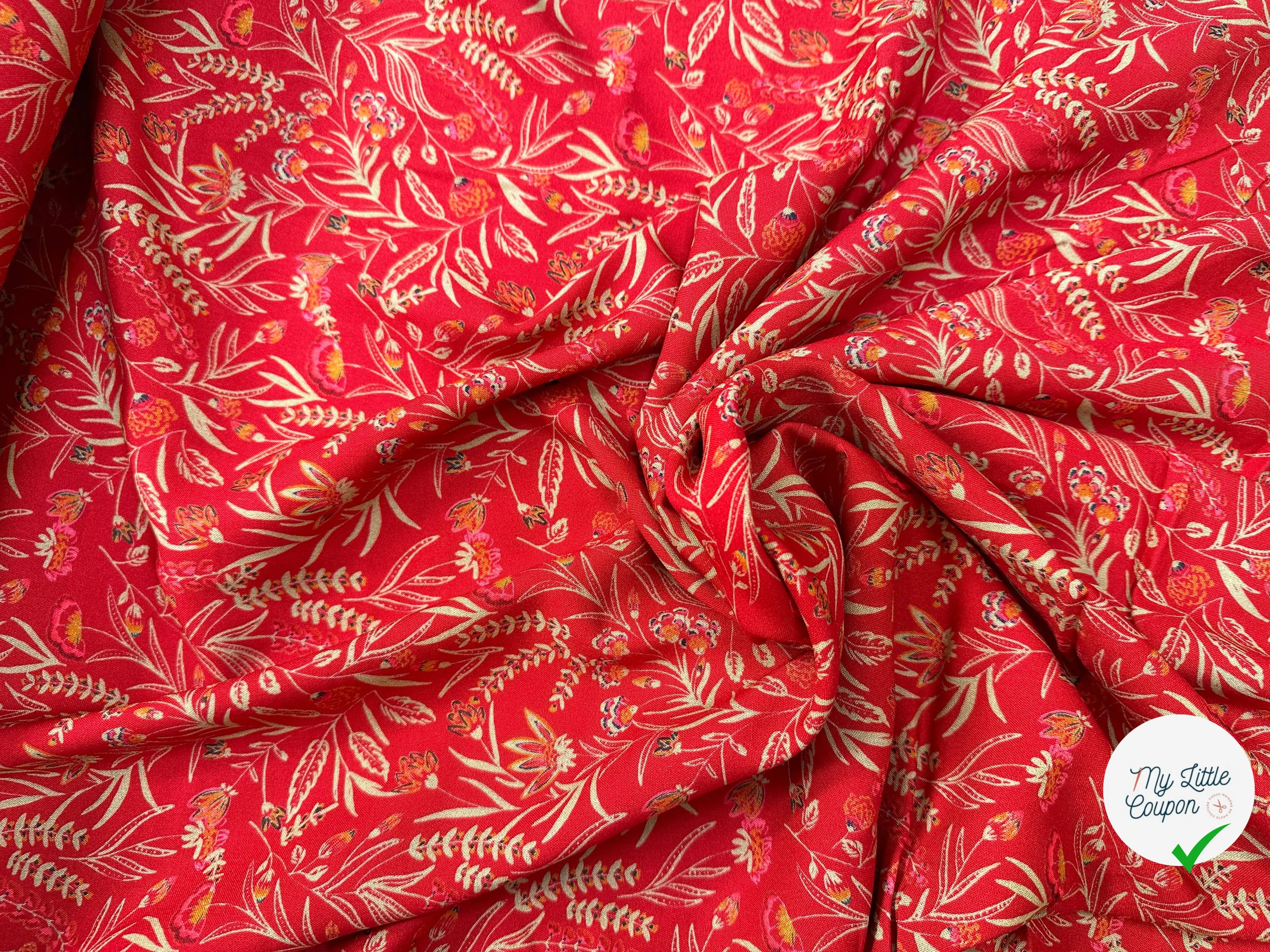 VISCOSE RAMA ROSE / ORANGE - My Little Coupon