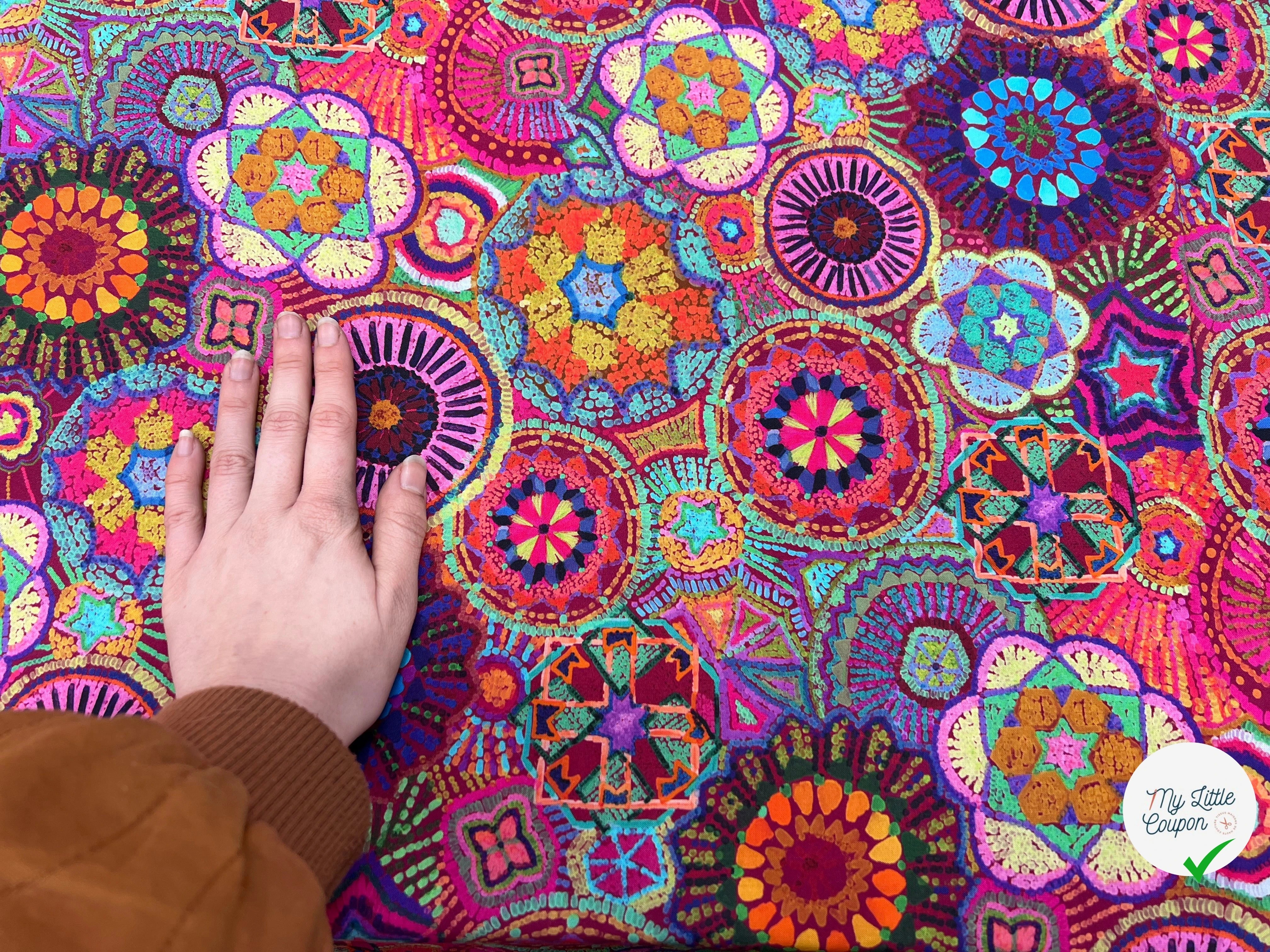 VISCOSE ROSACE FUCHSIA 140 CM - My Little Coupon