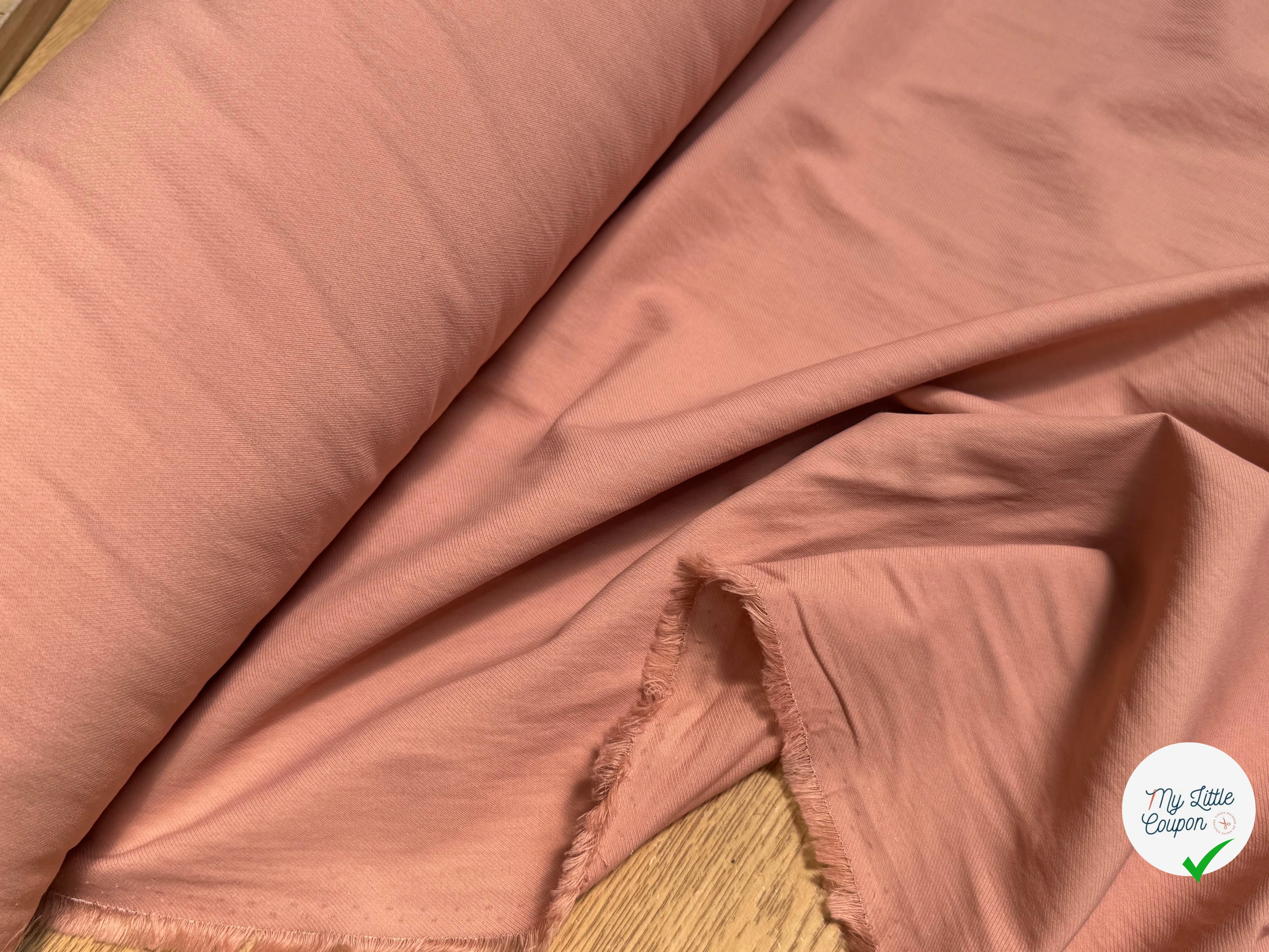 VISCOSE SERGÉE 34% COTON PECHE - My Little Coupon