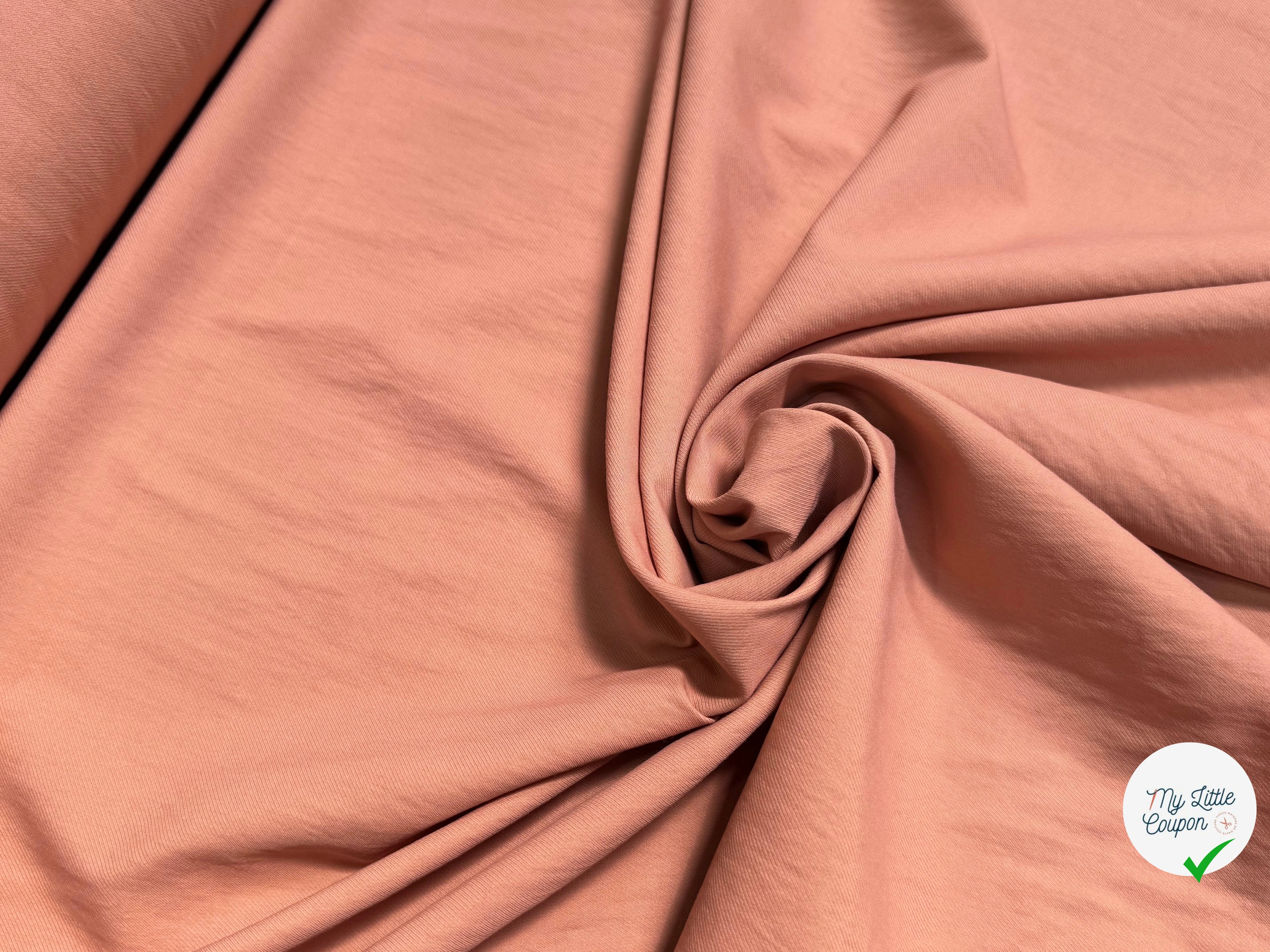 VISCOSE SERGÉE 34% COTON PECHE - My Little Coupon