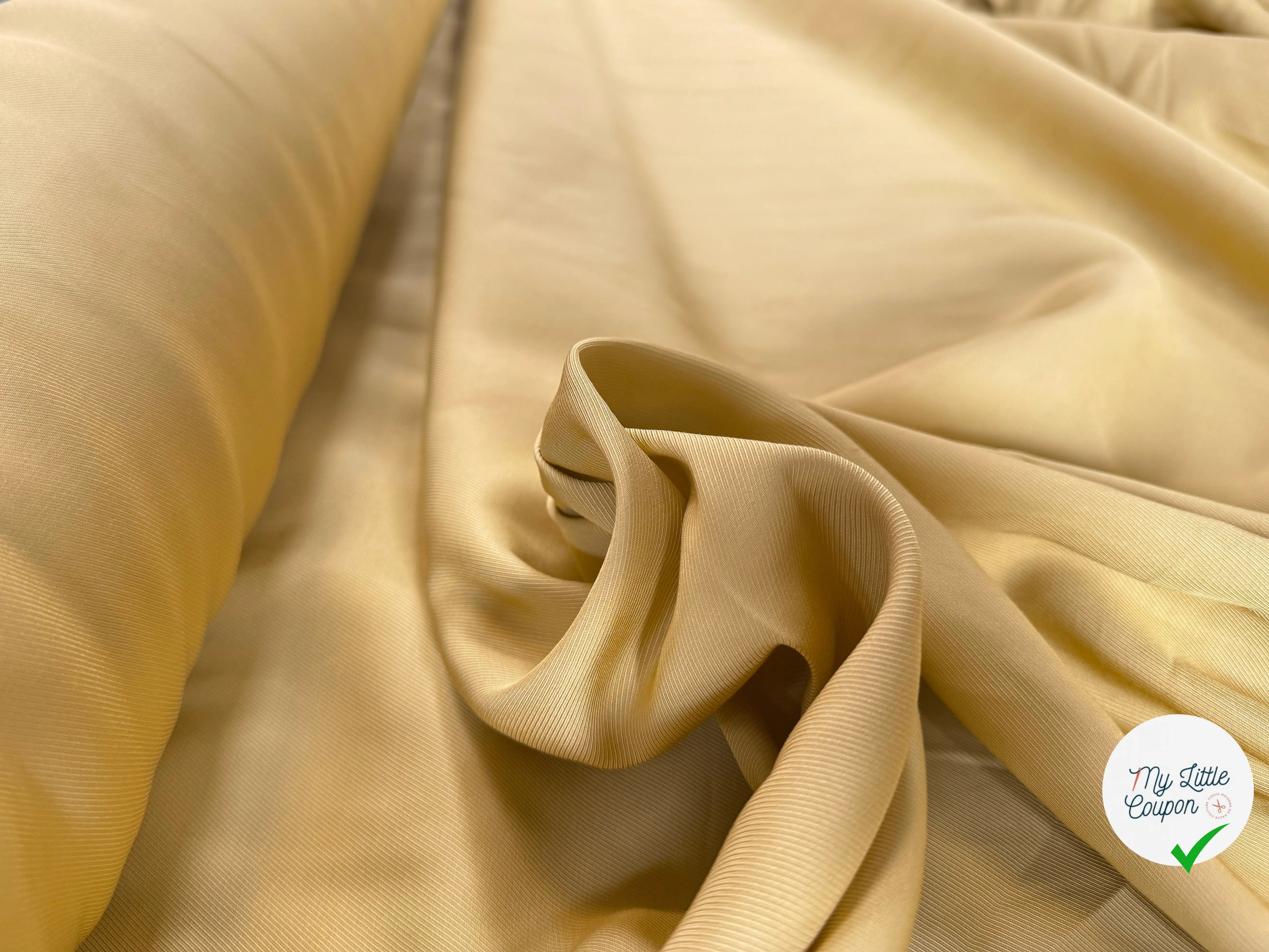 VISCOSE SERGÉE FROIDE JAUNE COMO - My Little Coupon