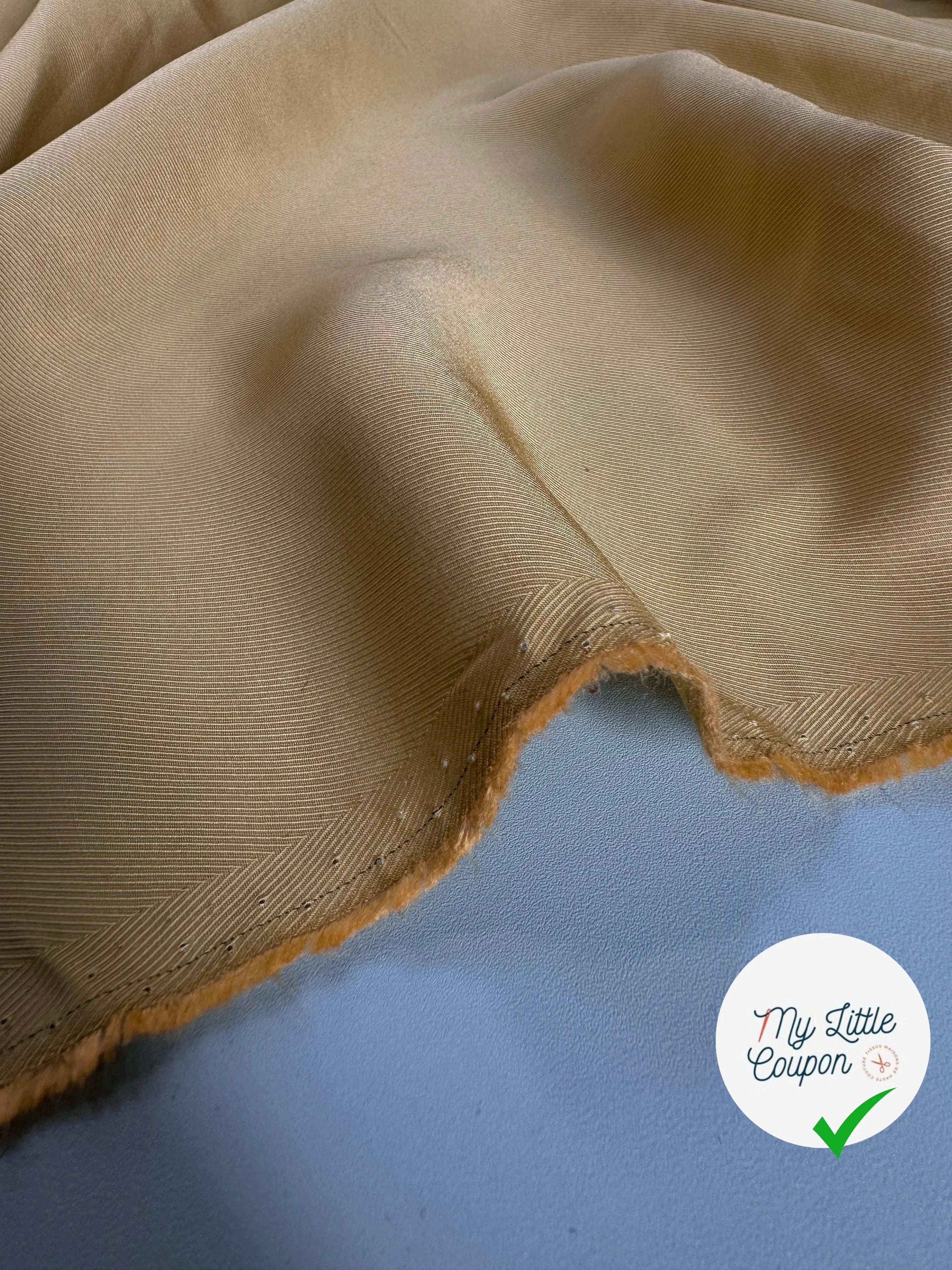 VISCOSE SERGÉE FROIDE JAUNE COMO - My Little Coupon