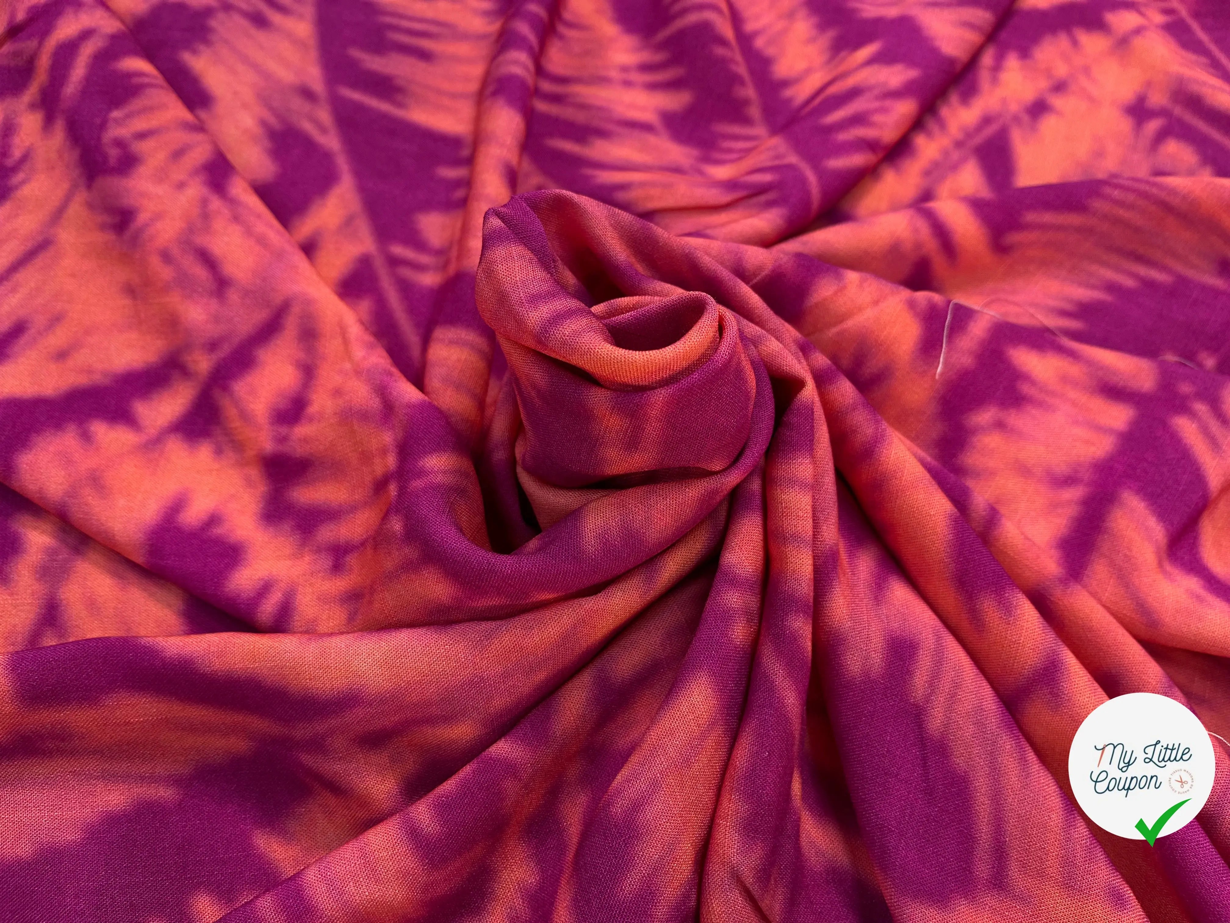 VISCOSE TIE&DYE ROSE&VIOLET - My Little Coupon