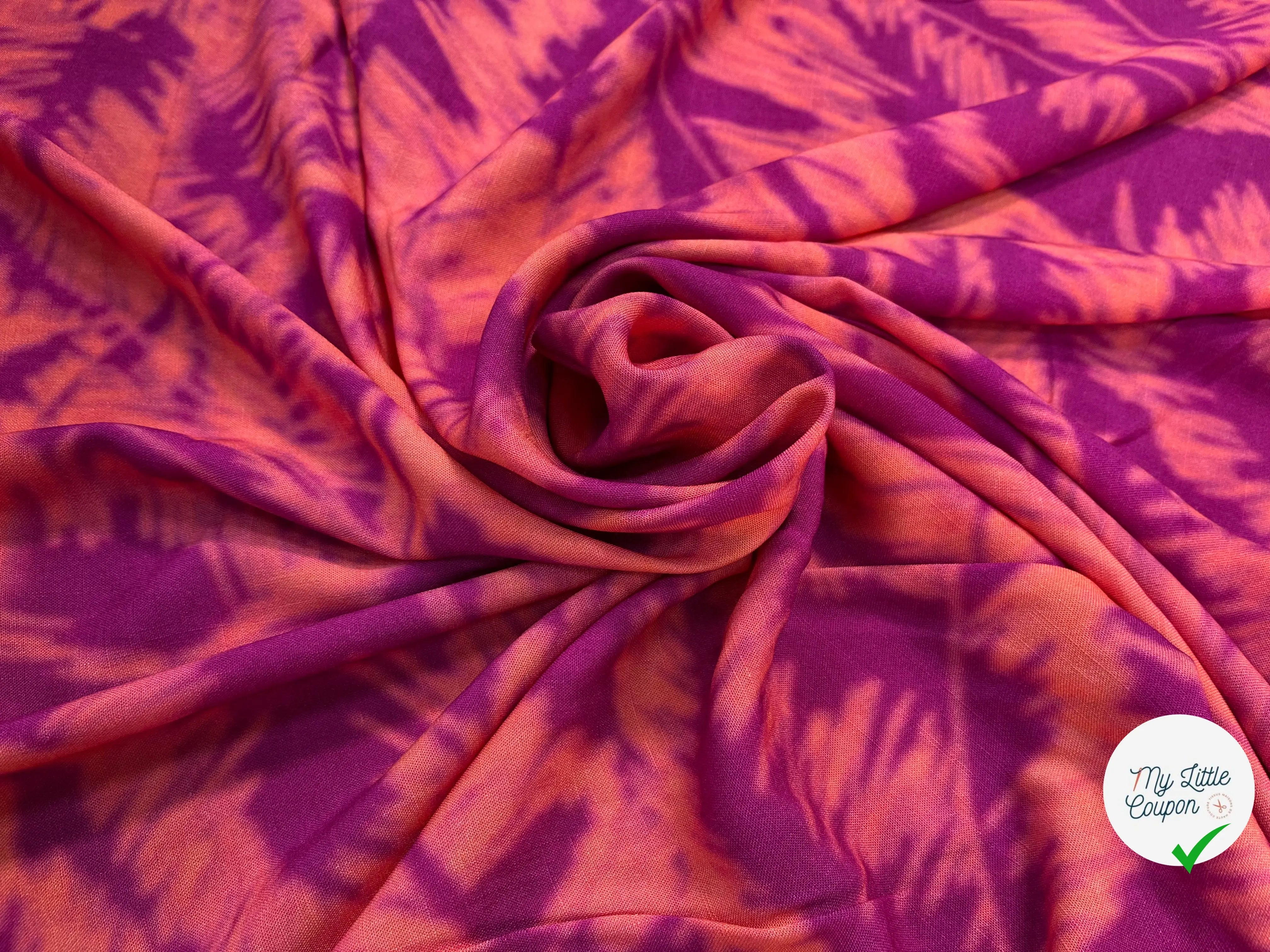VISCOSE TIE&DYE ROSE&VIOLET - My Little Coupon