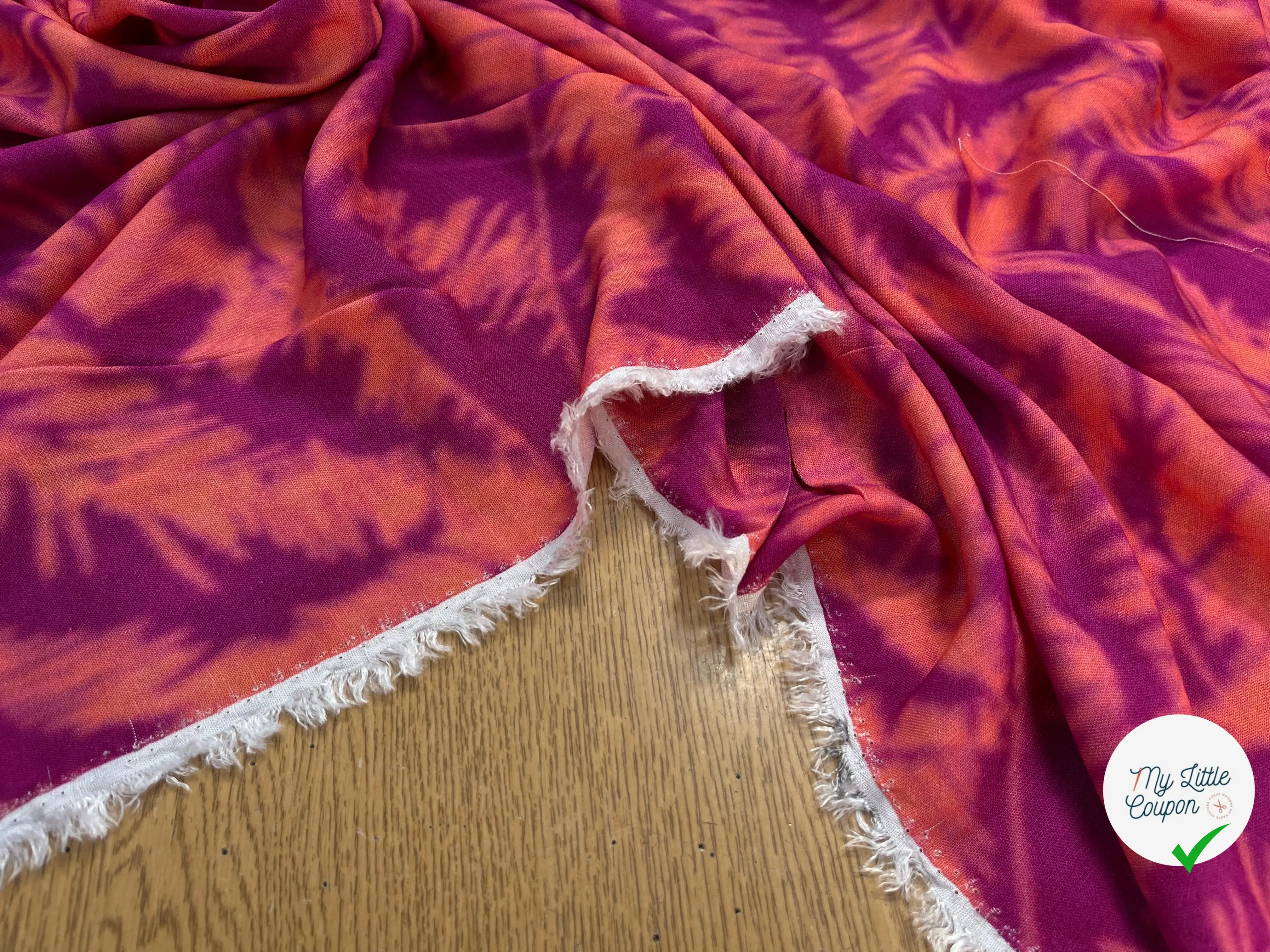 VISCOSE TIE&DYE ROSE&VIOLET - My Little Coupon